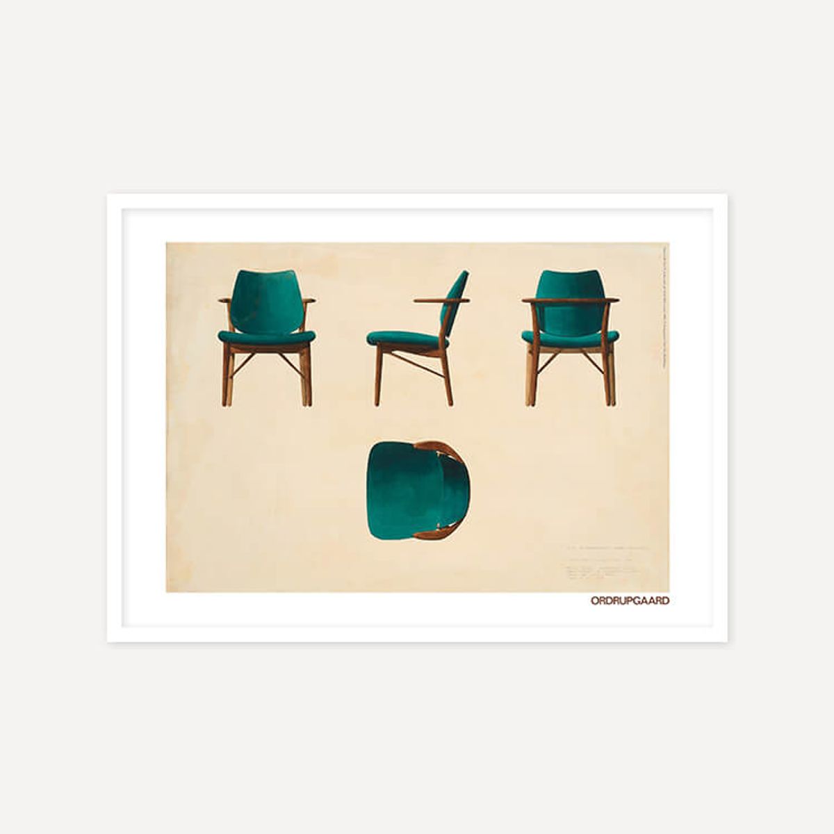 그릿시즌(GREET SEASON) 핀 율 Chair for restaurant at Hotel Richmond, 1965 (액자 포함)