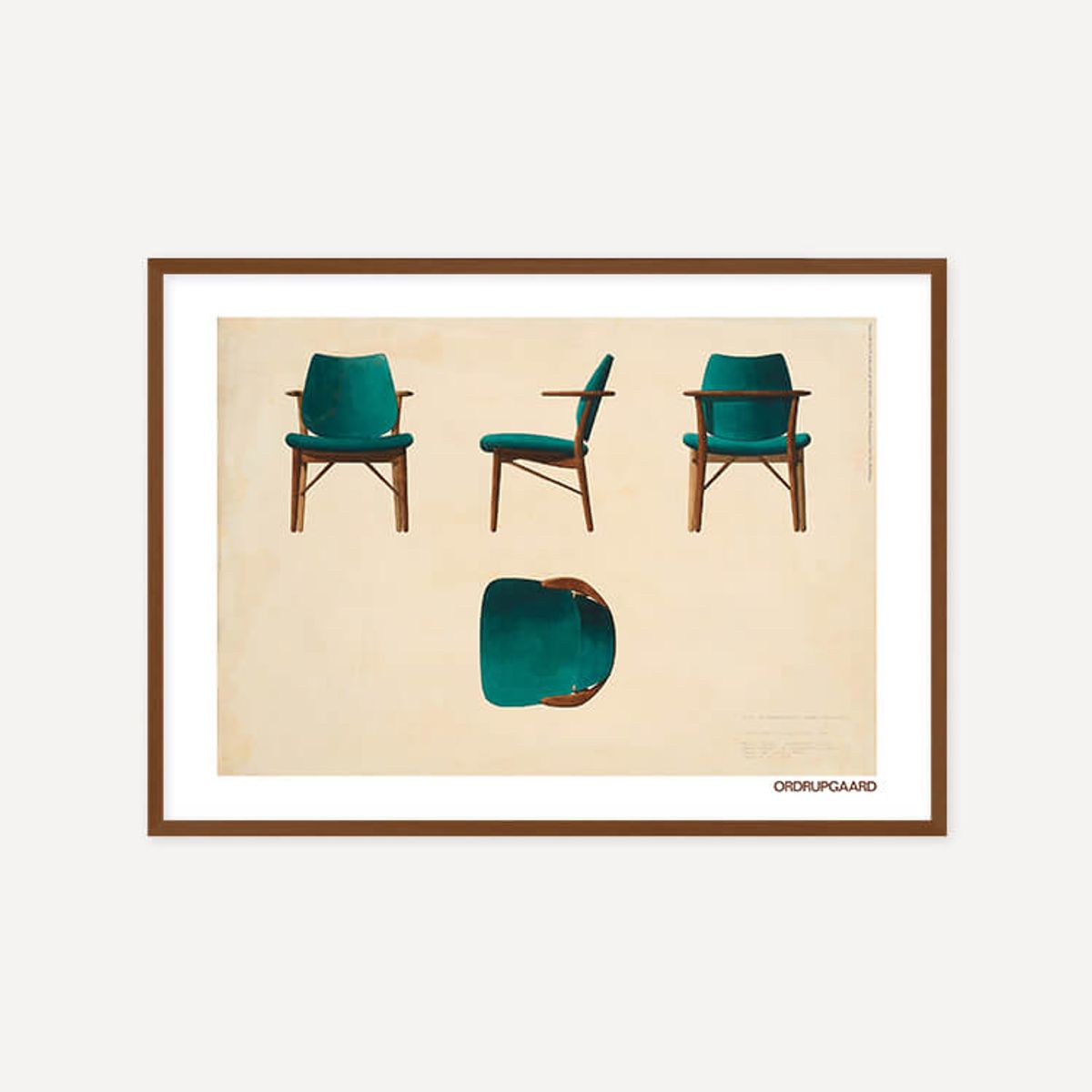 그릿시즌(GREET SEASON) 핀 율 Chair for restaurant at Hotel Richmond, 1965 (액자 포함)