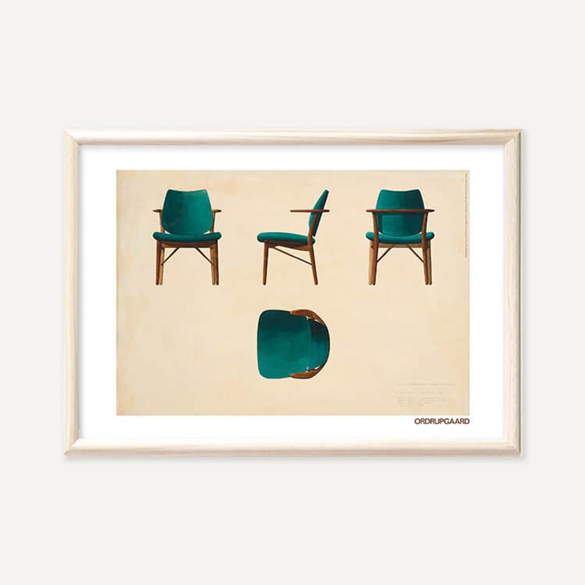 그릿시즌(GREET SEASON) 핀 율 Chair for restaurant at Hotel Richmond, 1965 (액자 포함)