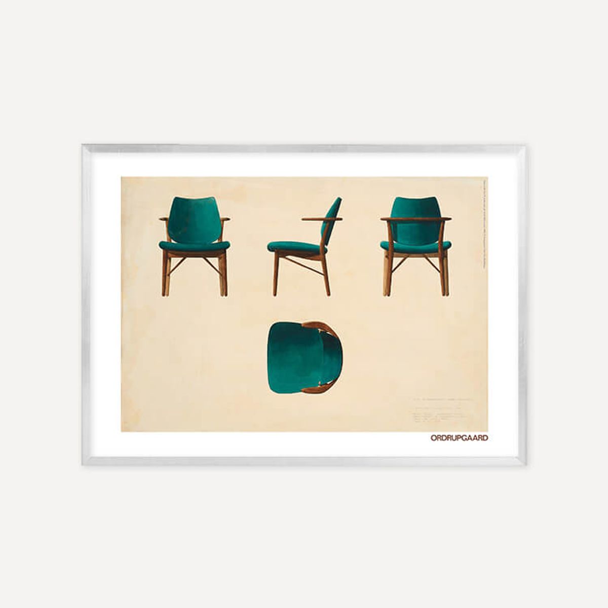그릿시즌(GREET SEASON) 핀 율 Chair for restaurant at Hotel Richmond, 1965 (액자 포함)