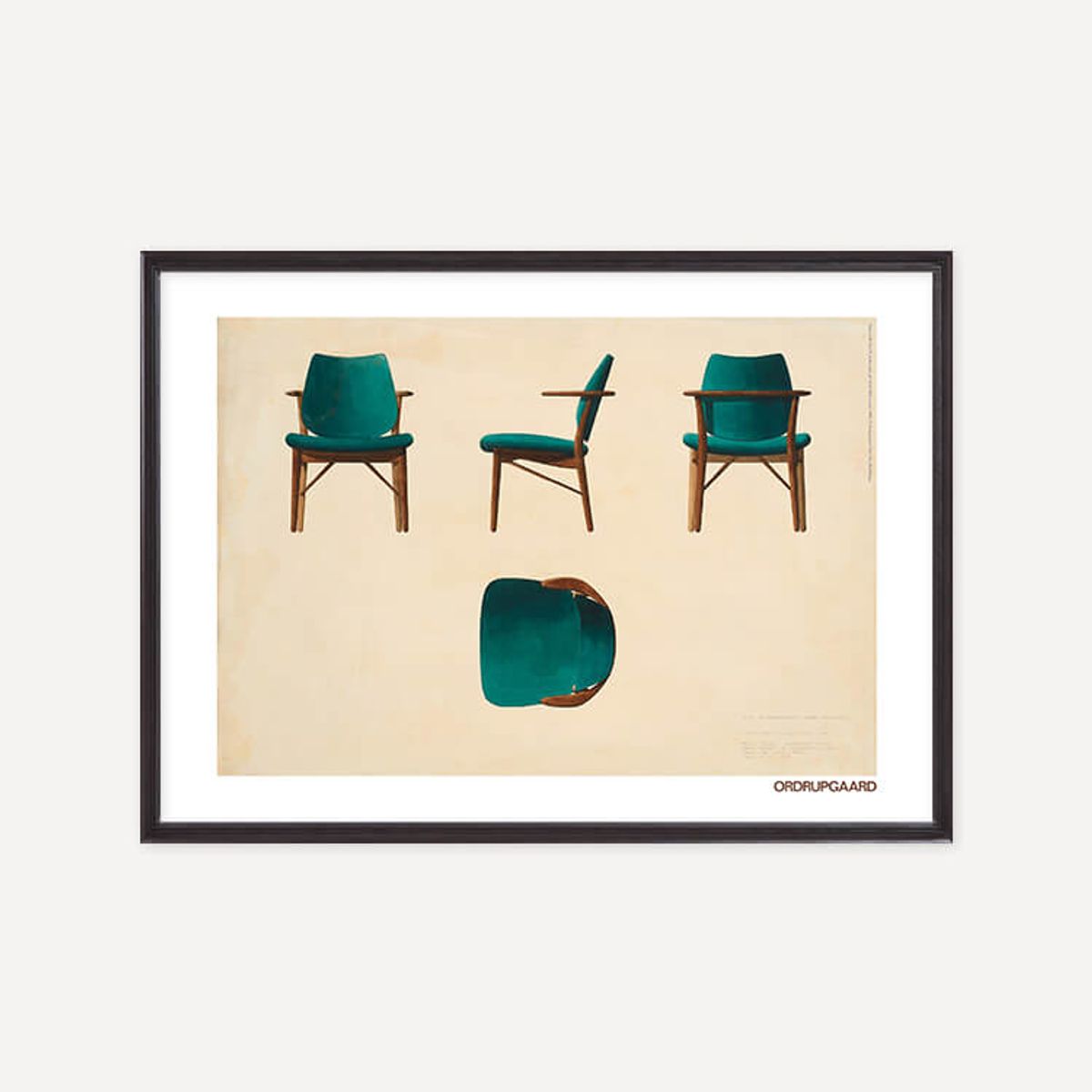그릿시즌(GREET SEASON) 핀 율 Chair for restaurant at Hotel Richmond, 1965 (액자 포함)