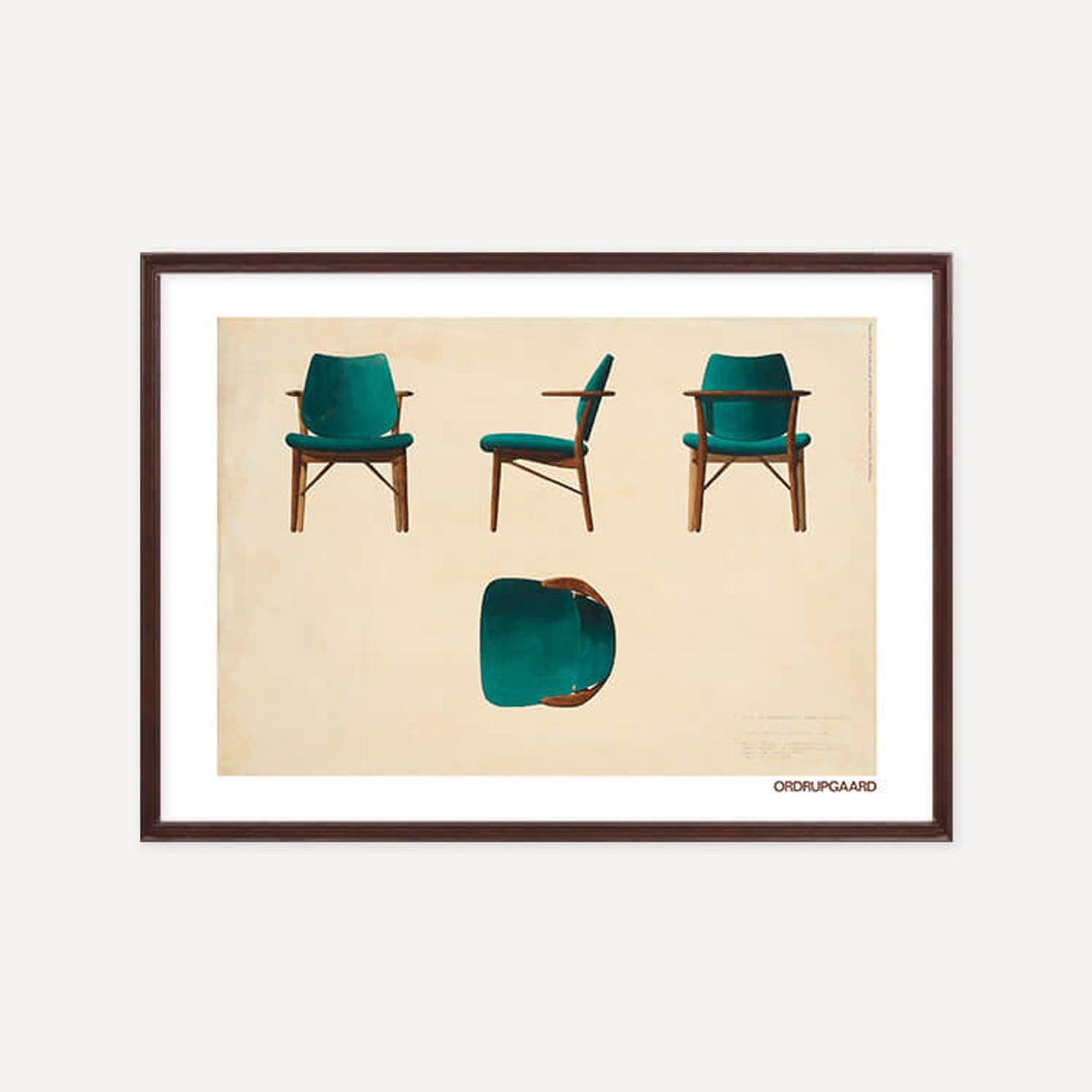 그릿시즌(GREET SEASON) 핀 율 Chair for restaurant at Hotel Richmond, 1965 (액자 포함)