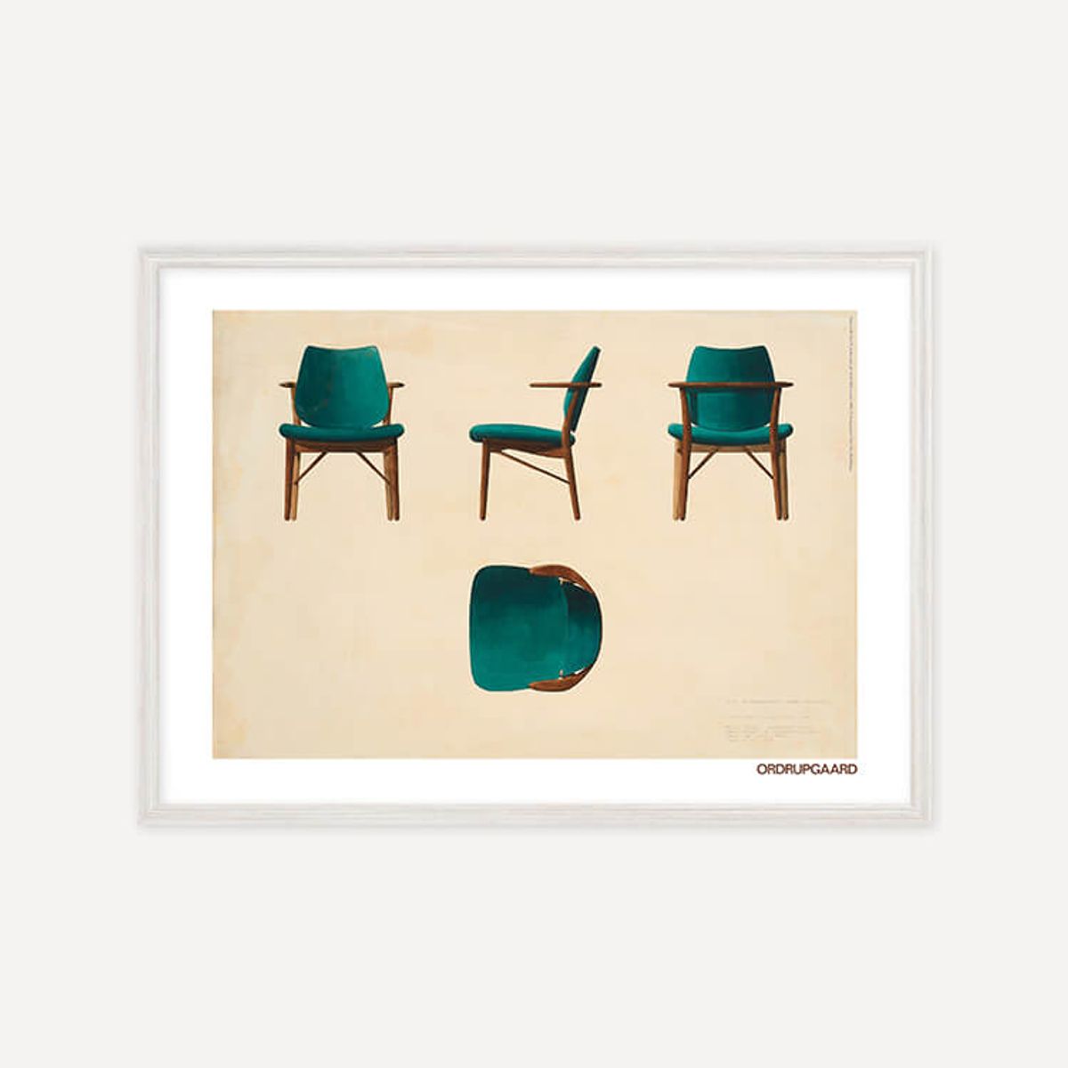 그릿시즌(GREET SEASON) 핀 율 Chair for restaurant at Hotel Richmond, 1965 (액자 포함)