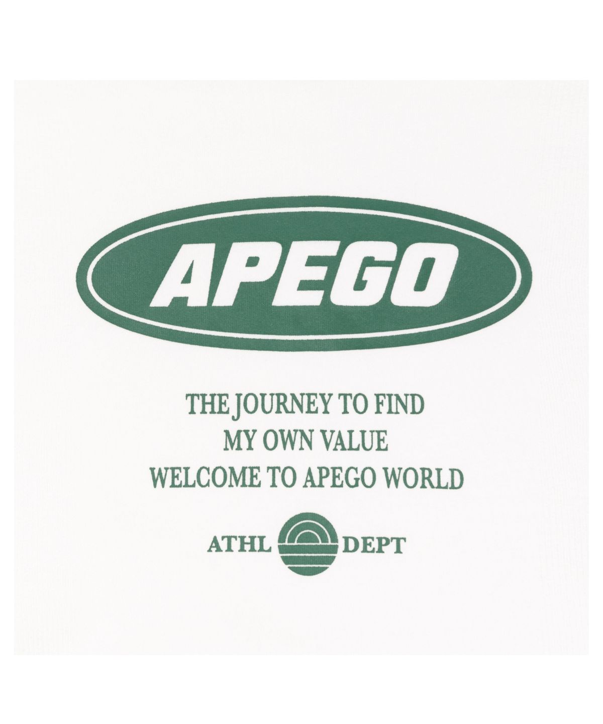 아페고 스포츠(APEGO SPORTS) 오발 로고 오버핏 후드 화이트