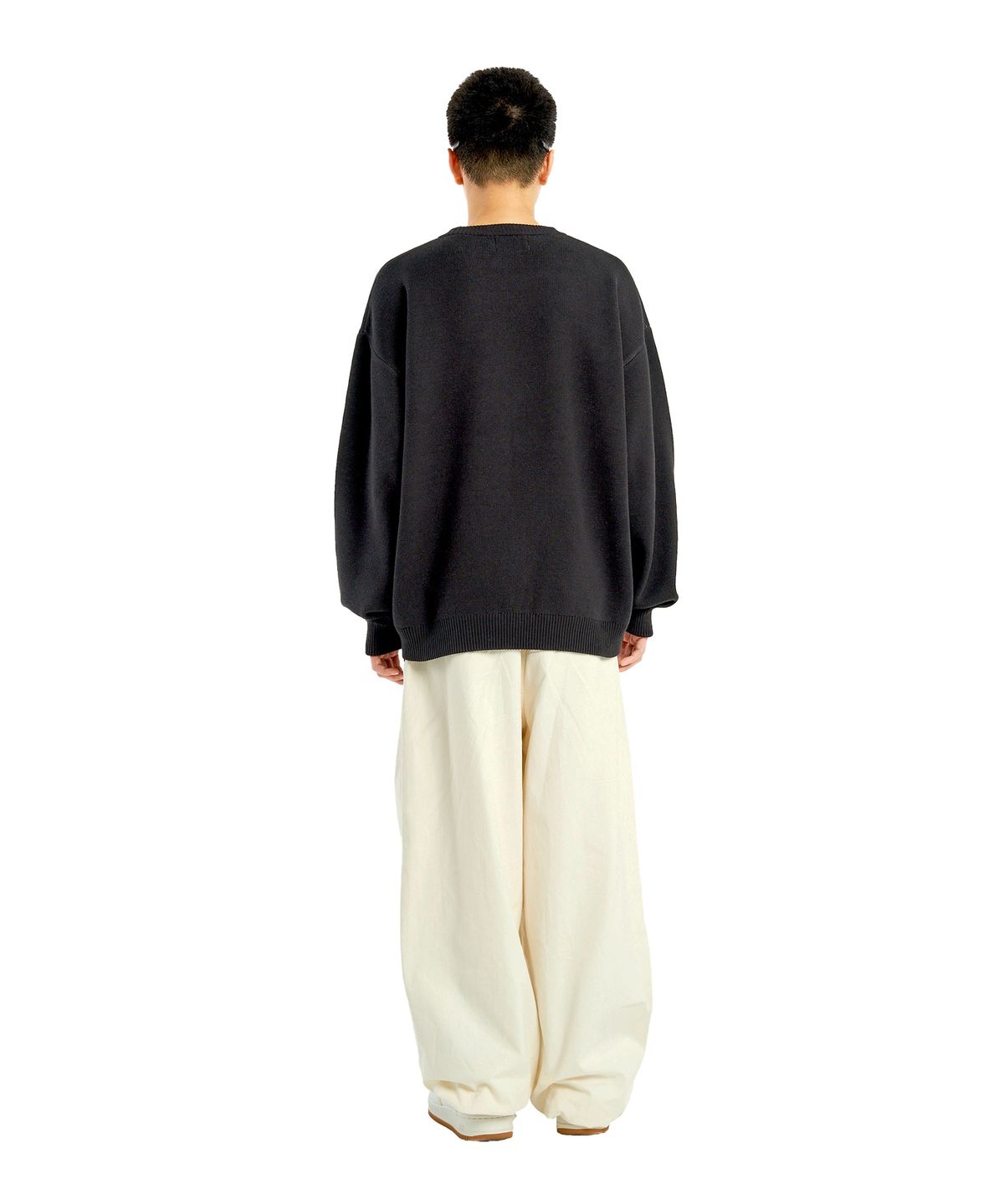 엑서사이즈(EXERCISE) RUNNER PUZZLE PIECE JACQUARD KNIT_BLACK