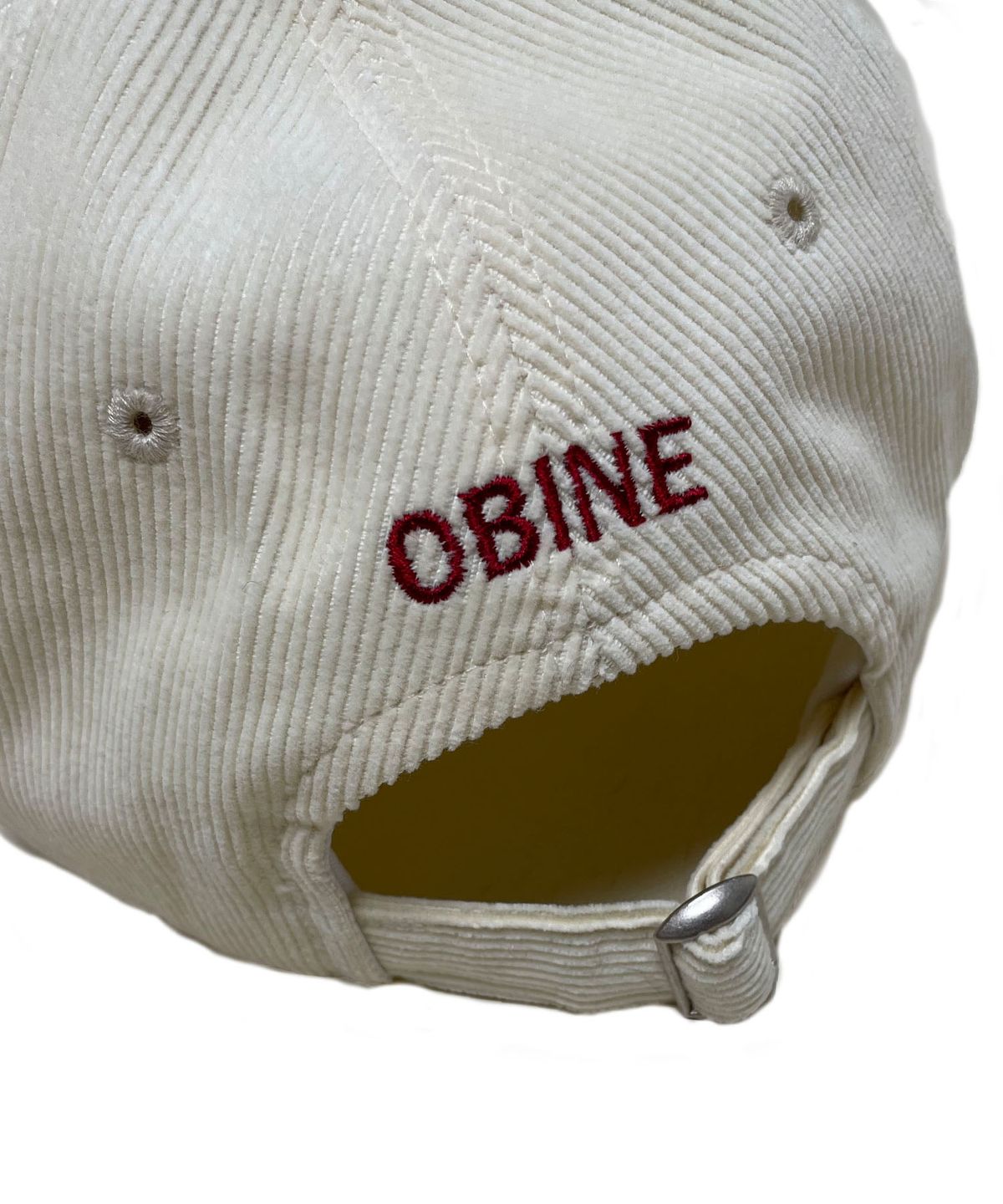 오바인(OBINE) 코듀로이 레터링 소프트 볼캡 레드
