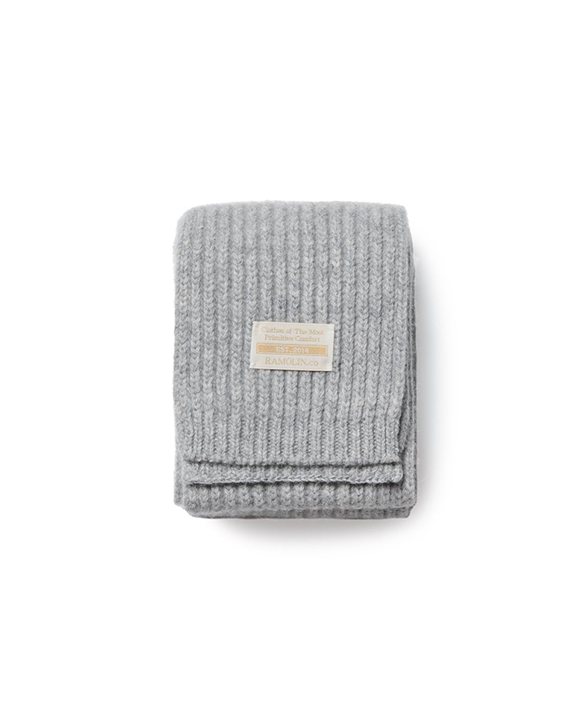 라모랭(RAMOLIN) Wool Knit Muffler Mellow Gray
