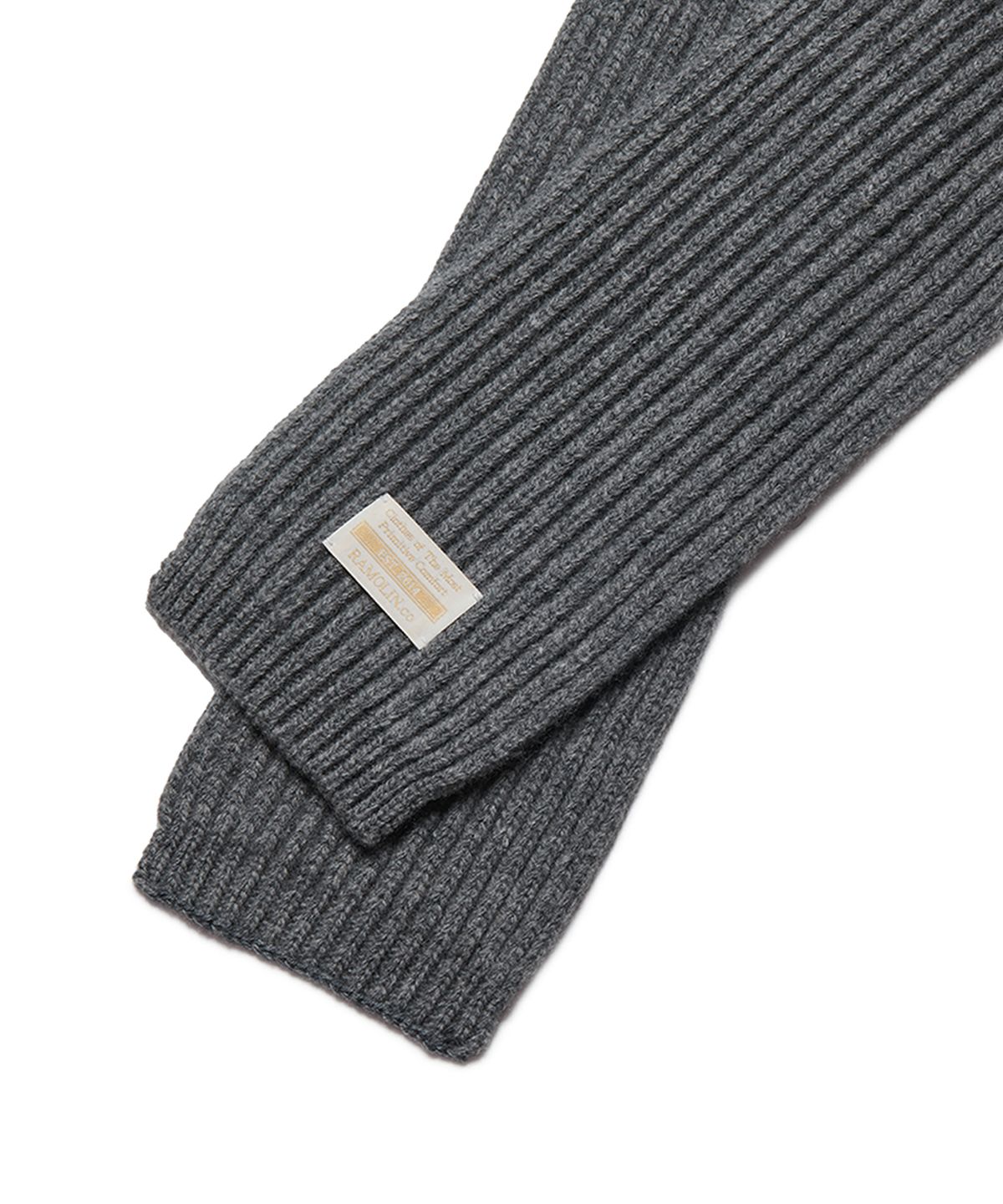 라모랭(RAMOLIN) Wool Knit Muffler Dark Gray