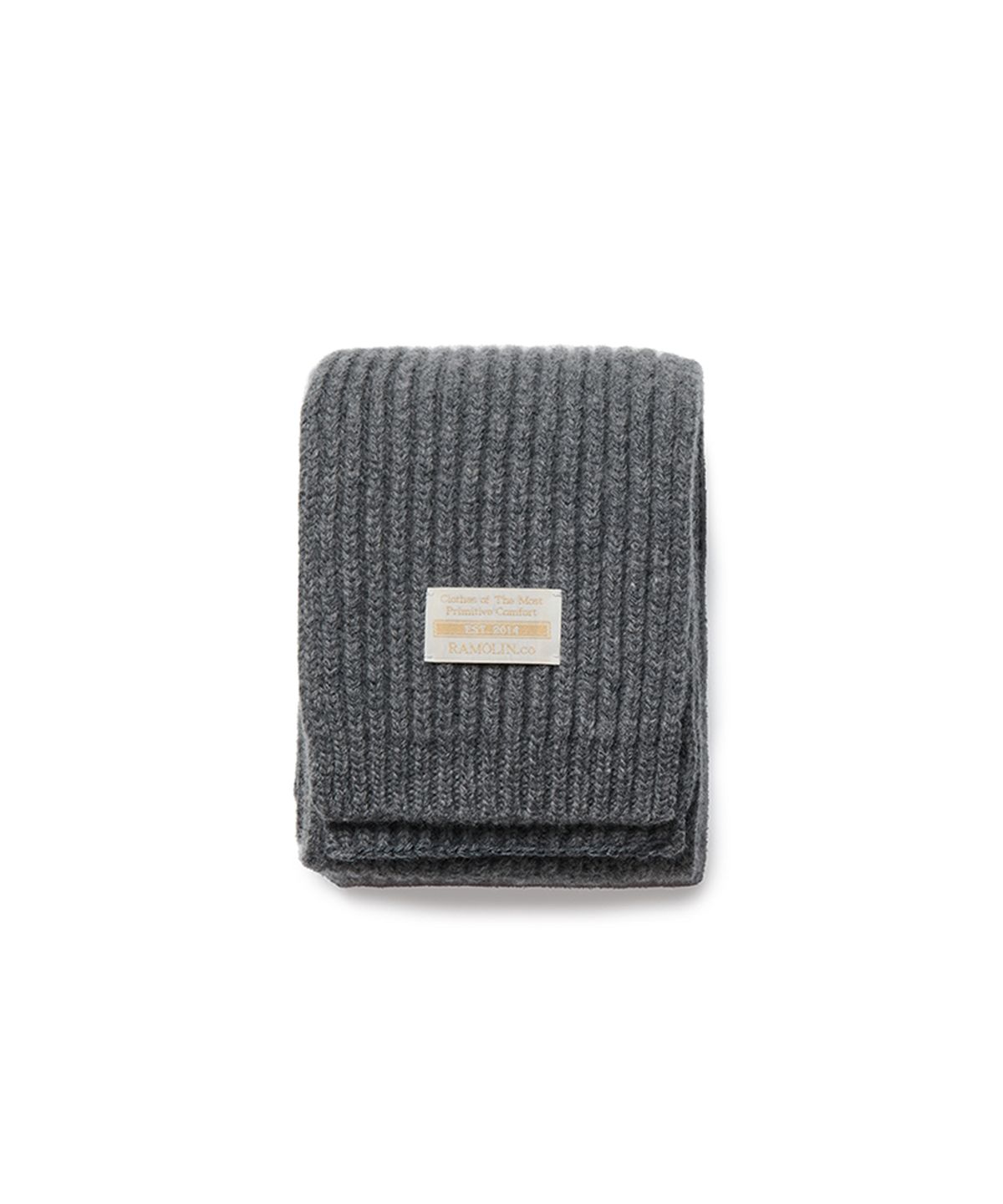 라모랭(RAMOLIN) Wool Knit Muffler Dark Gray
