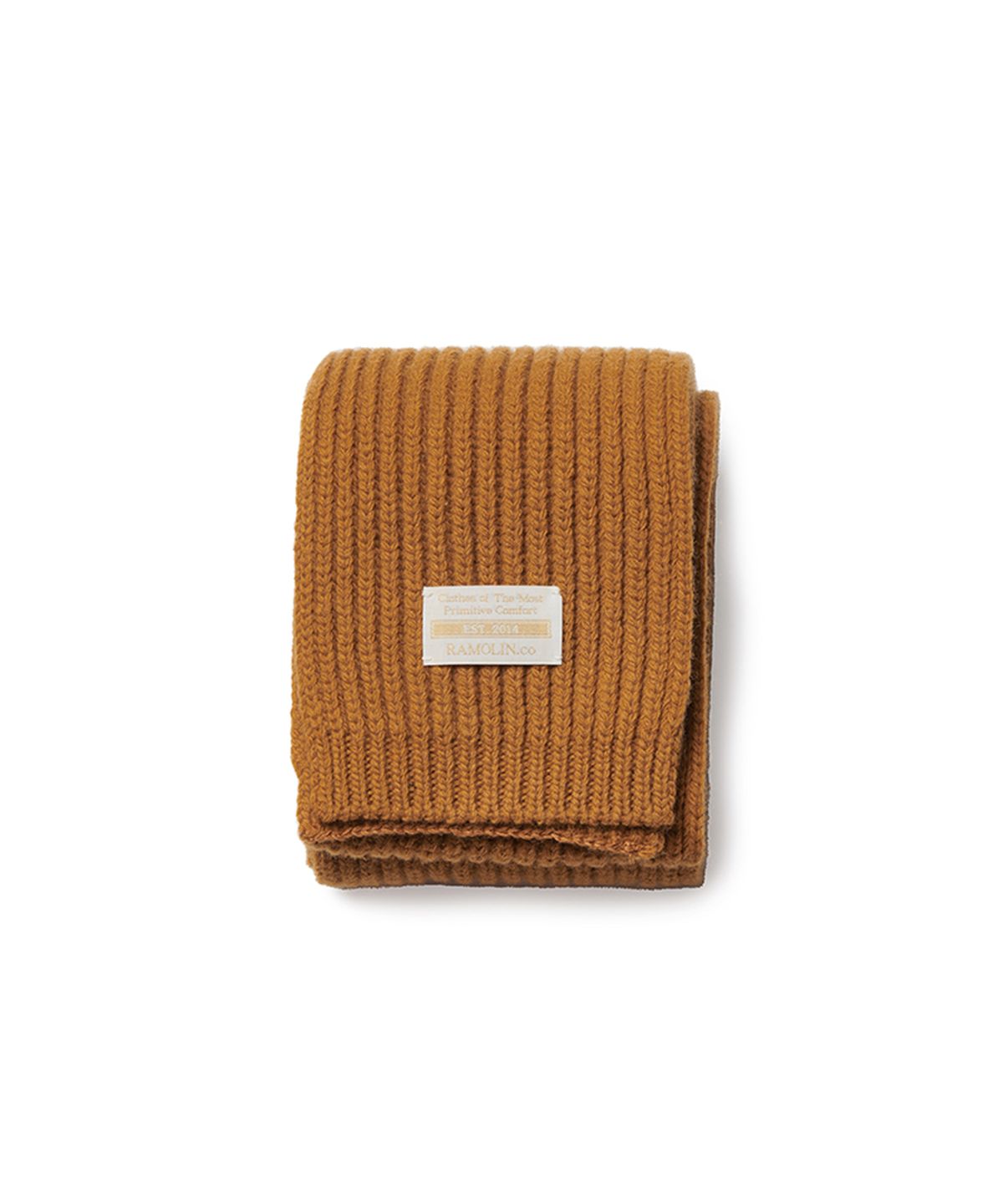 라모랭(RAMOLIN) Wool Knit Muffler Maple