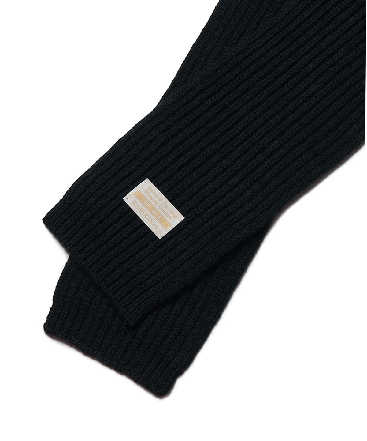 라모랭(RAMOLIN) Wool Knit Muffler Black