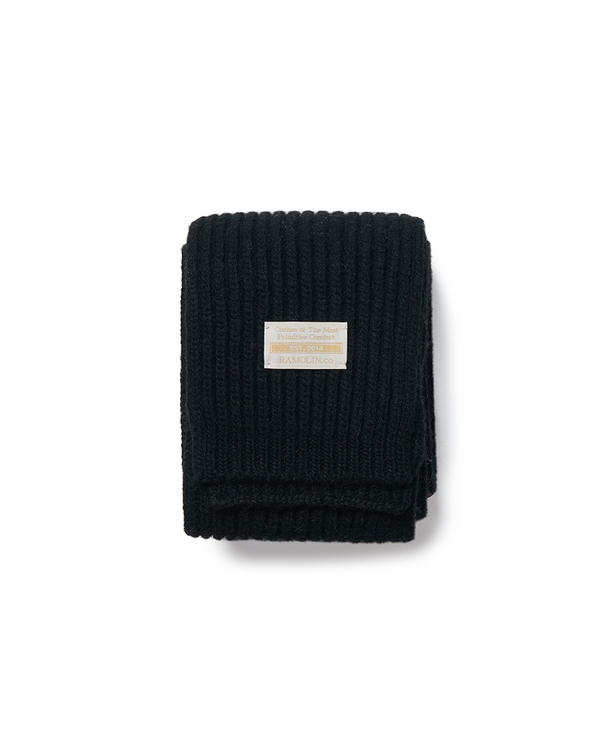 라모랭(RAMOLIN) Wool Knit Muffler Black