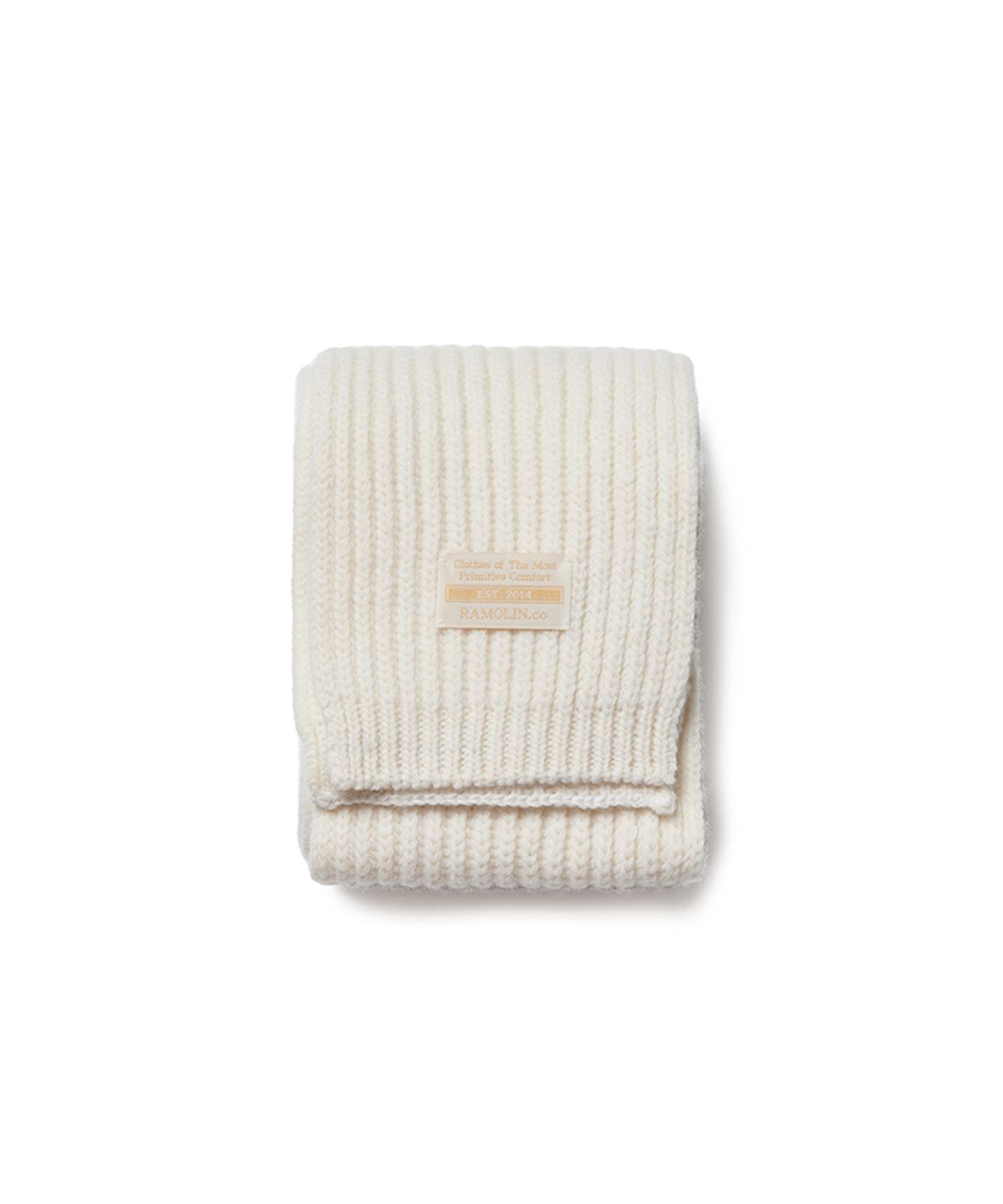 라모랭(RAMOLIN) Wool Knit Muffler Ivory