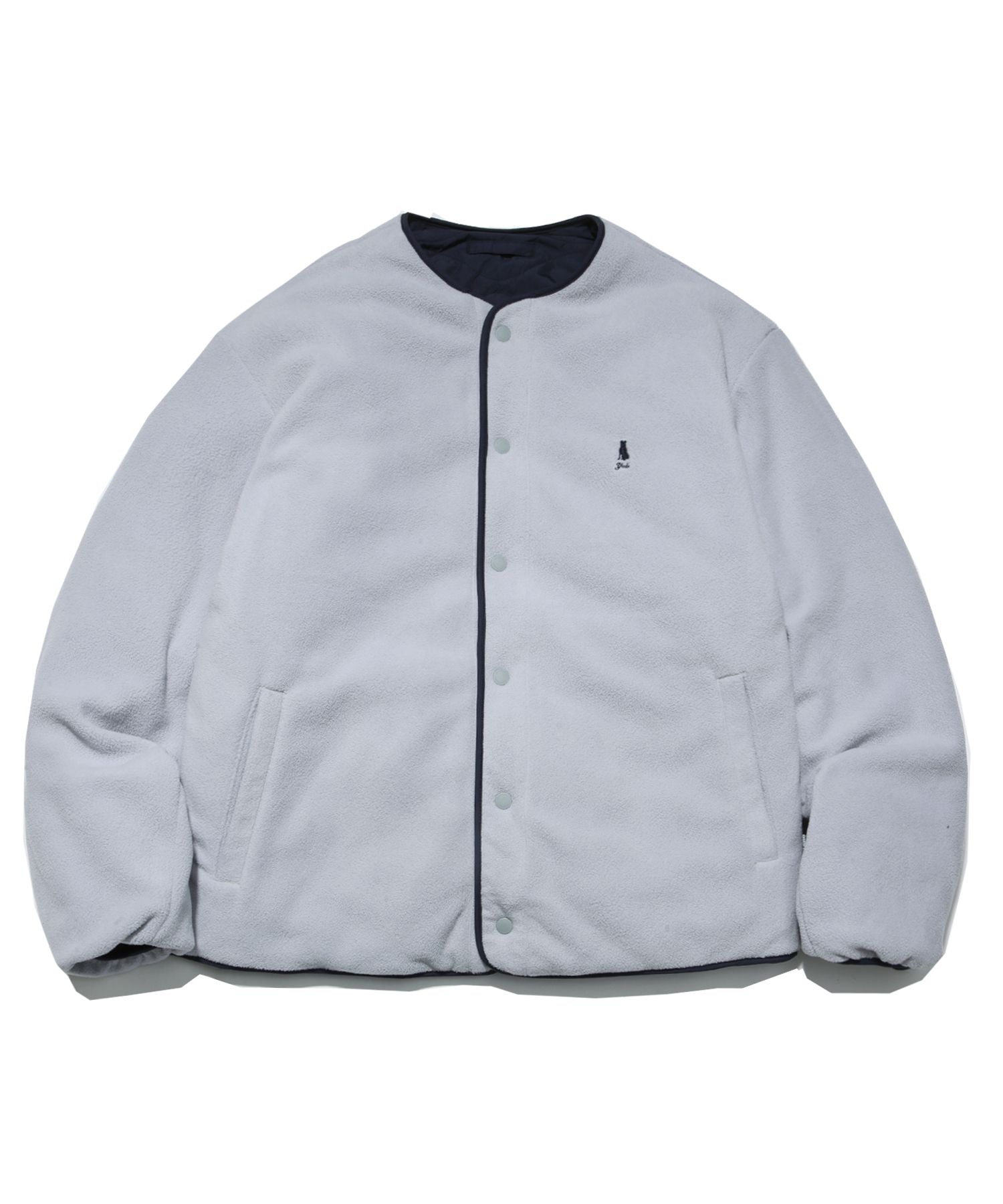 MUSINSA | YALE REVERSIBLE WARM UP QUILTING JACKET NAVY / GRAY