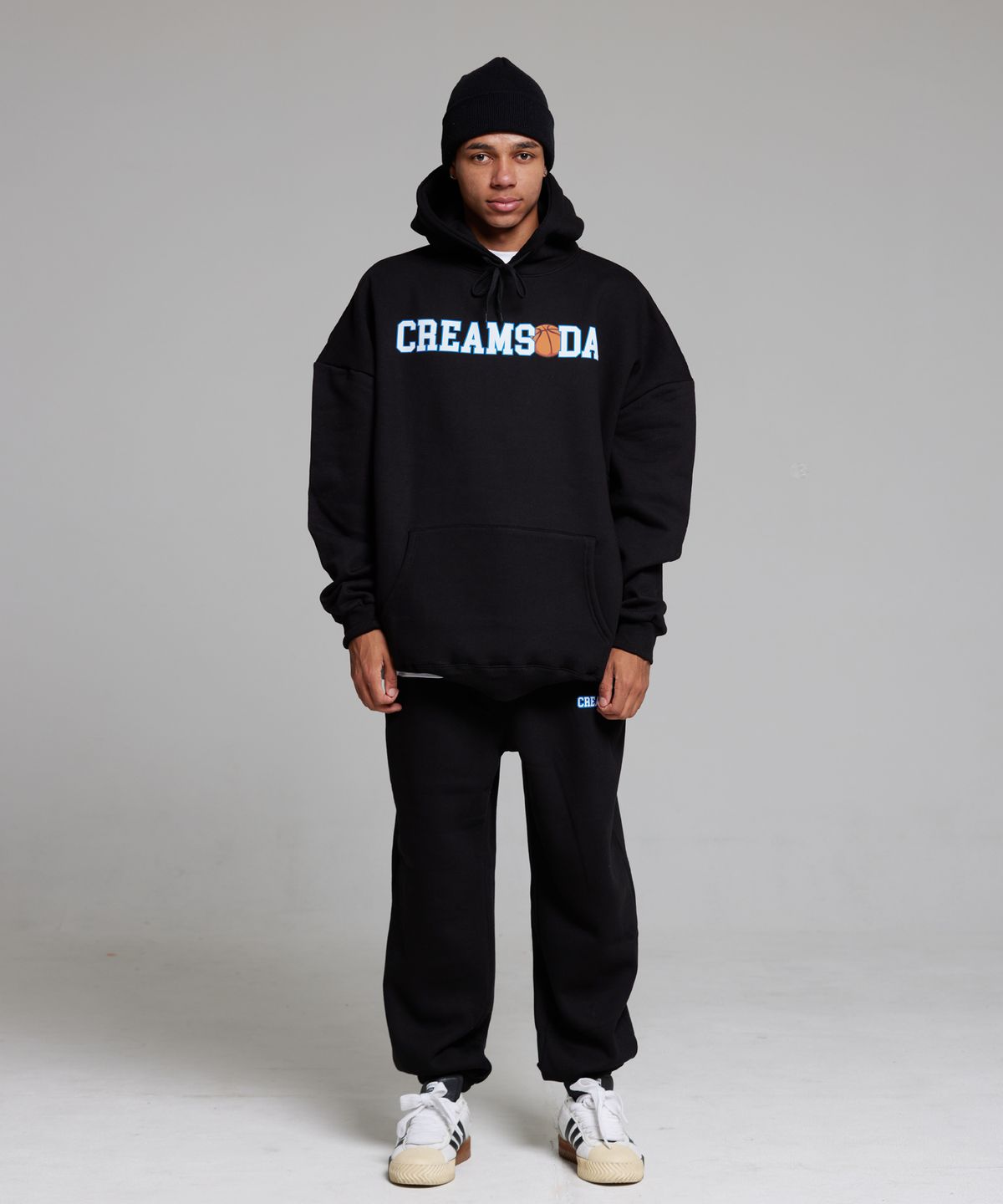 크림소다랩(CREAM SODA LAB) LAB 씨알 볼러 조거 트레이닝 팬츠 블랙