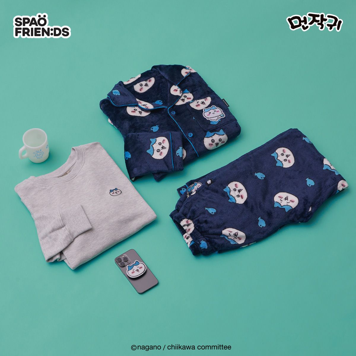 스파오(SPAO) (먼작귀) 먼가 작고 귀여운 잠옷(NAVY)_SPPPC4TU11