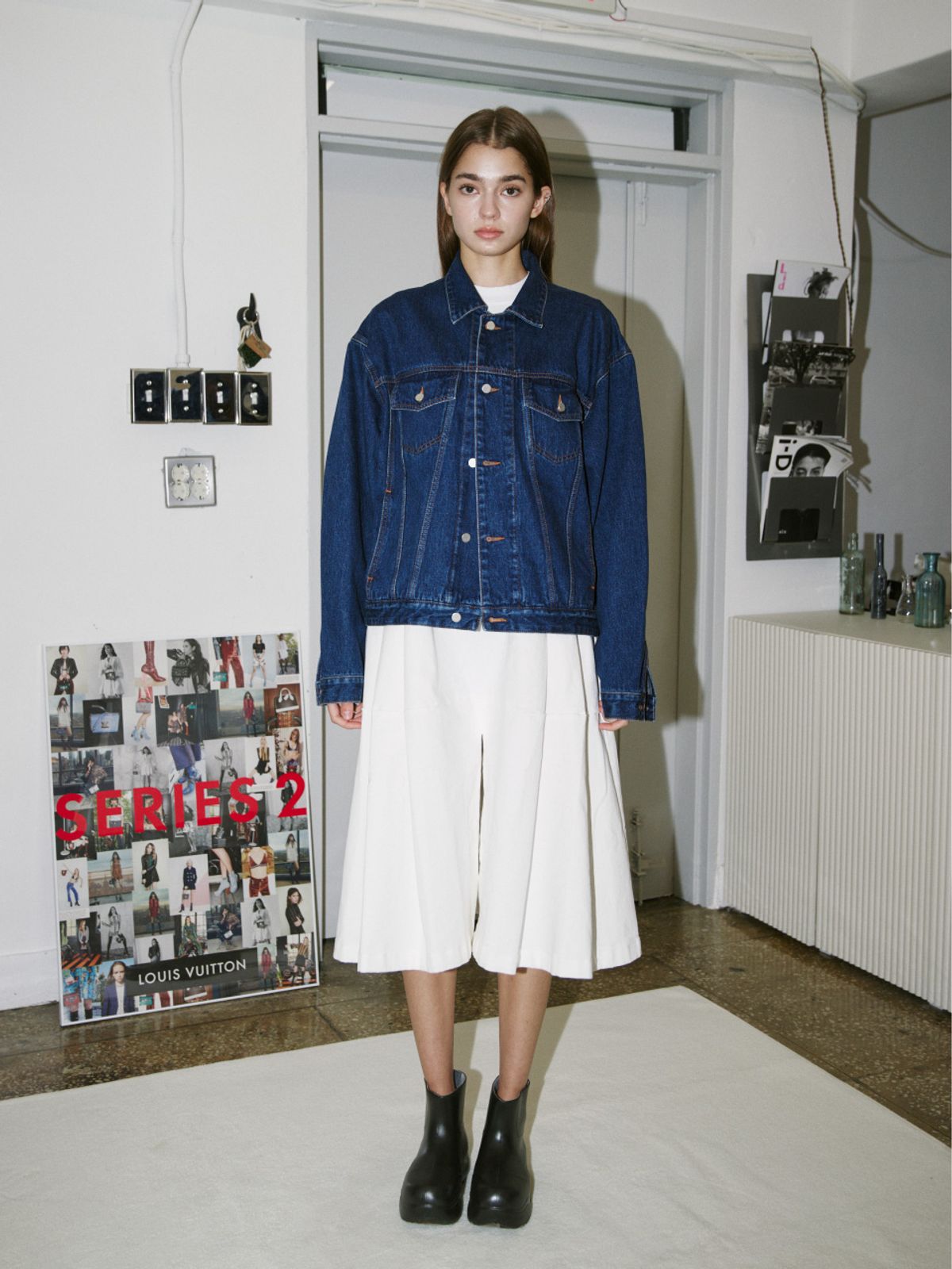 스튜(STHU) Blue Denim Trucker Jacket