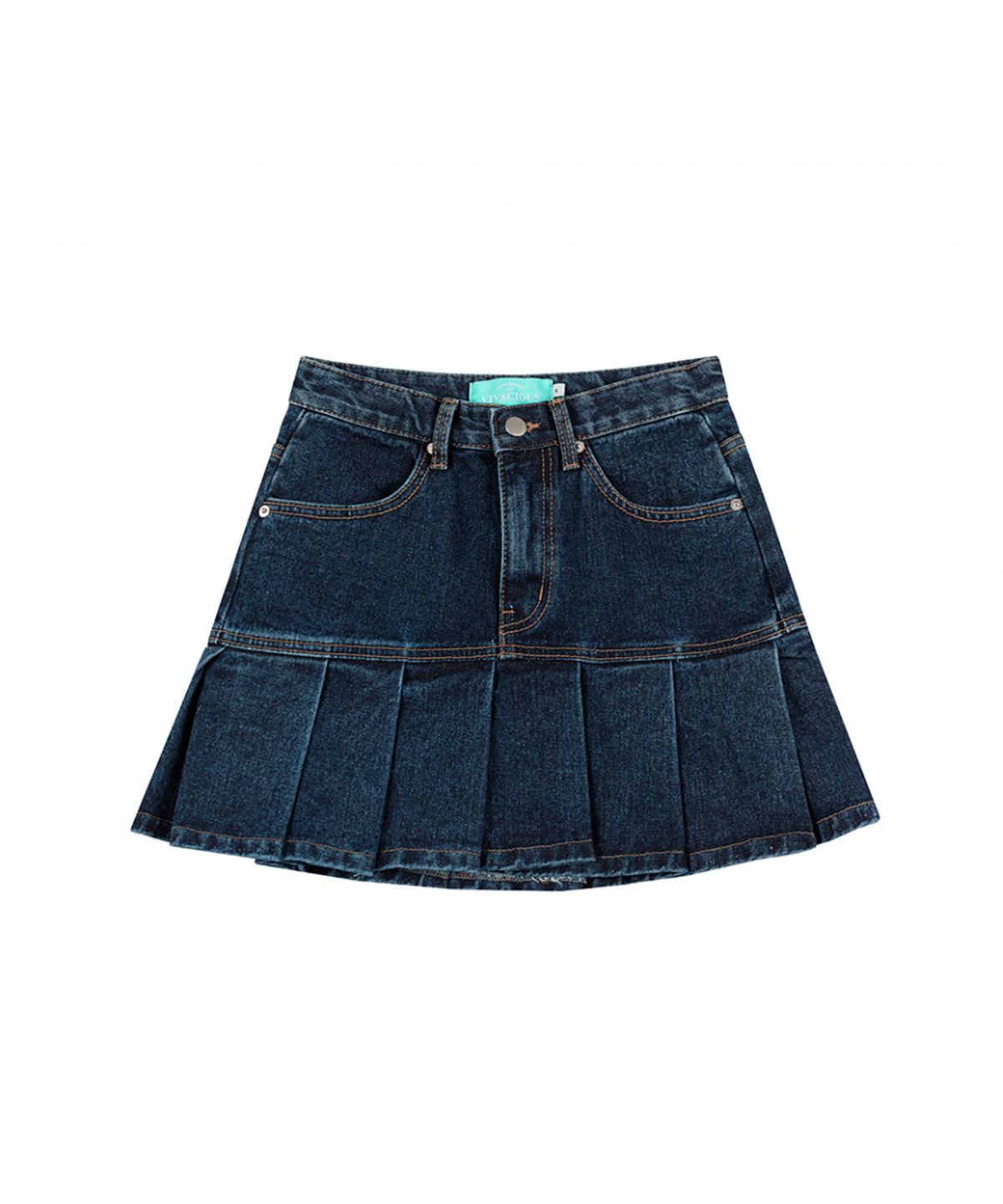 어반드레스(AVANDRESS) PLEATS DENIM SKIRT GREY