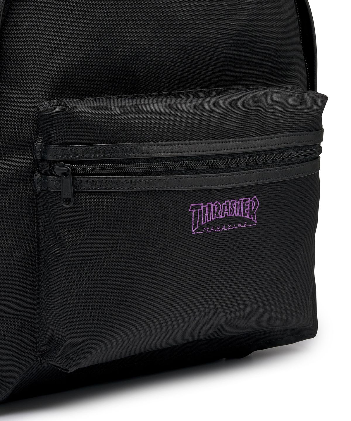 트레셔(THRASHER) 매거진 로고 포켓 백팩 28L 블랙/퍼플