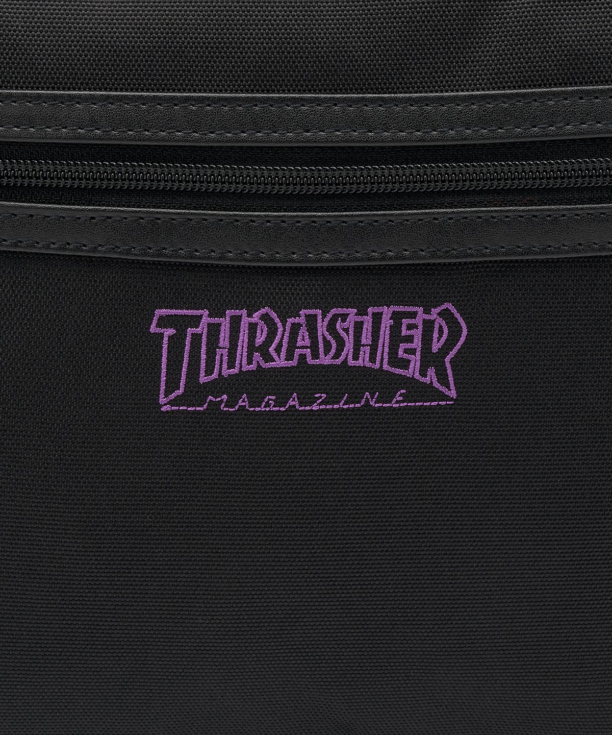 트레셔(THRASHER) 매거진 로고 포켓 백팩 28L 블랙/퍼플