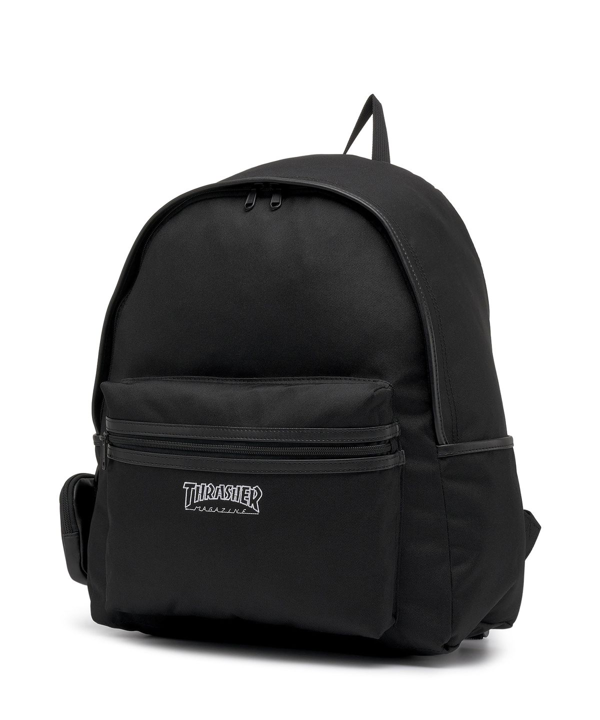 트레셔(THRASHER) 매거진 로고 포켓 백팩 28L 블랙/화이트