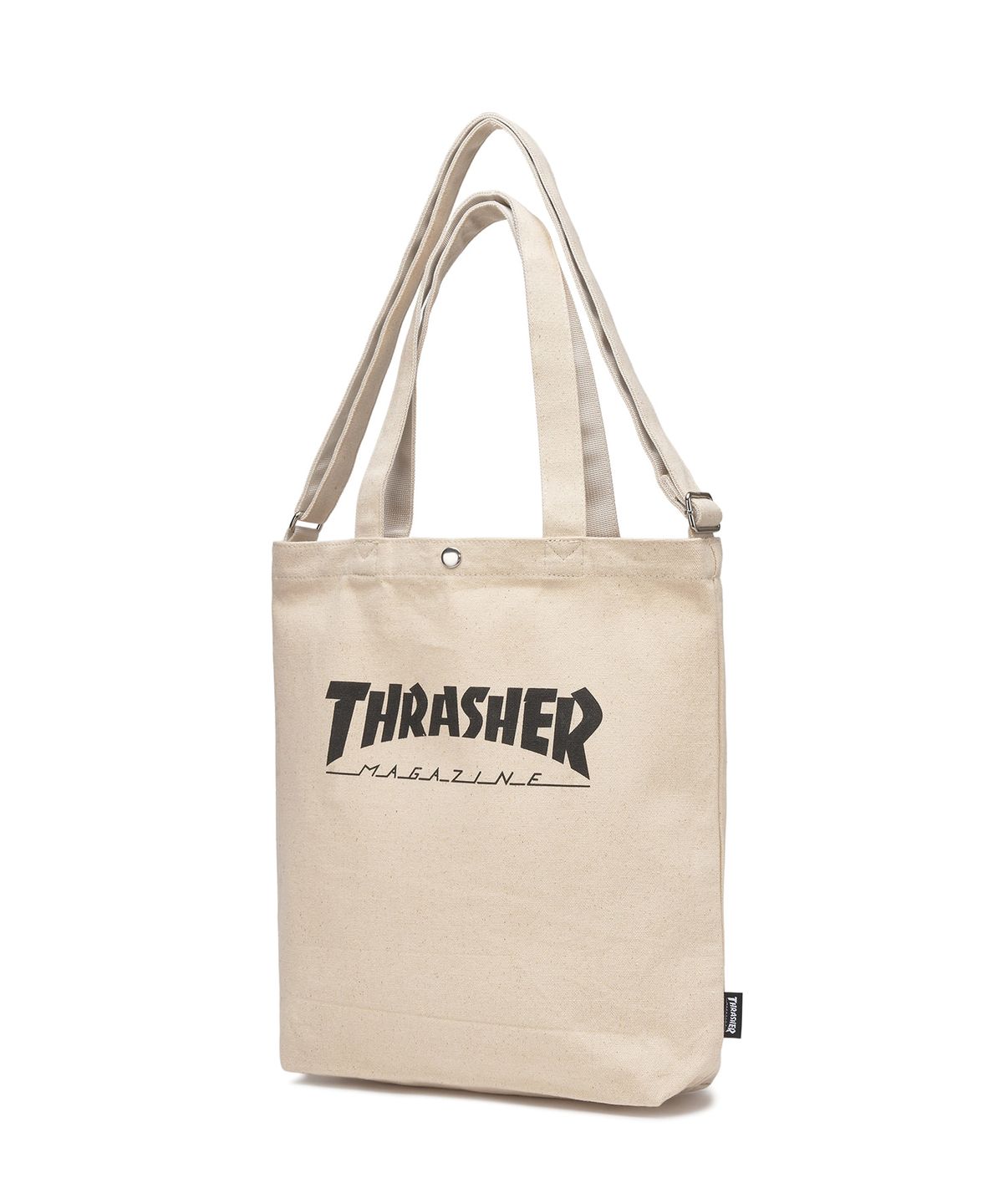 트레셔(THRASHER) 매거진 로고 투웨이 토트백 화이트