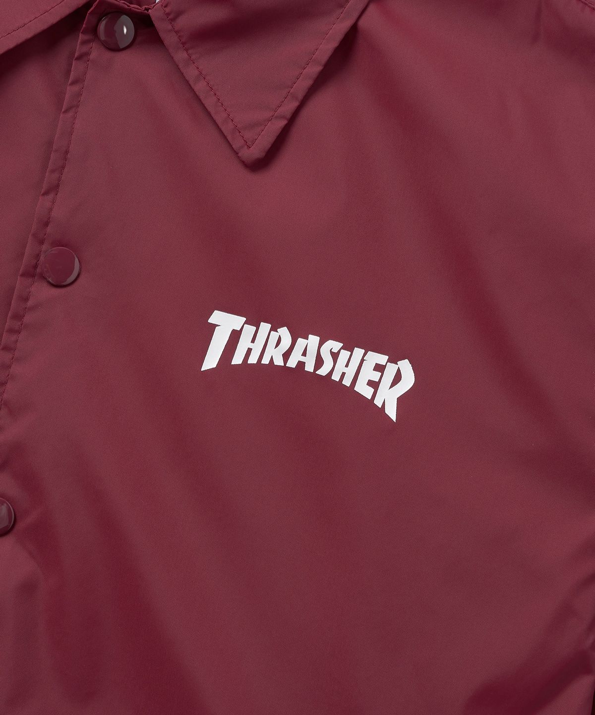 트레셔(THRASHER) 매거진 로고 코치 자켓 버건디