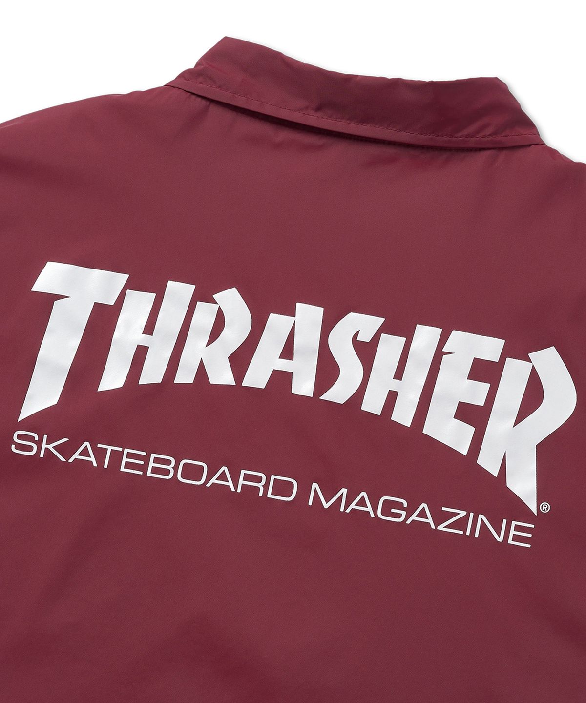 트레셔(THRASHER) 매거진 로고 코치 자켓 버건디
