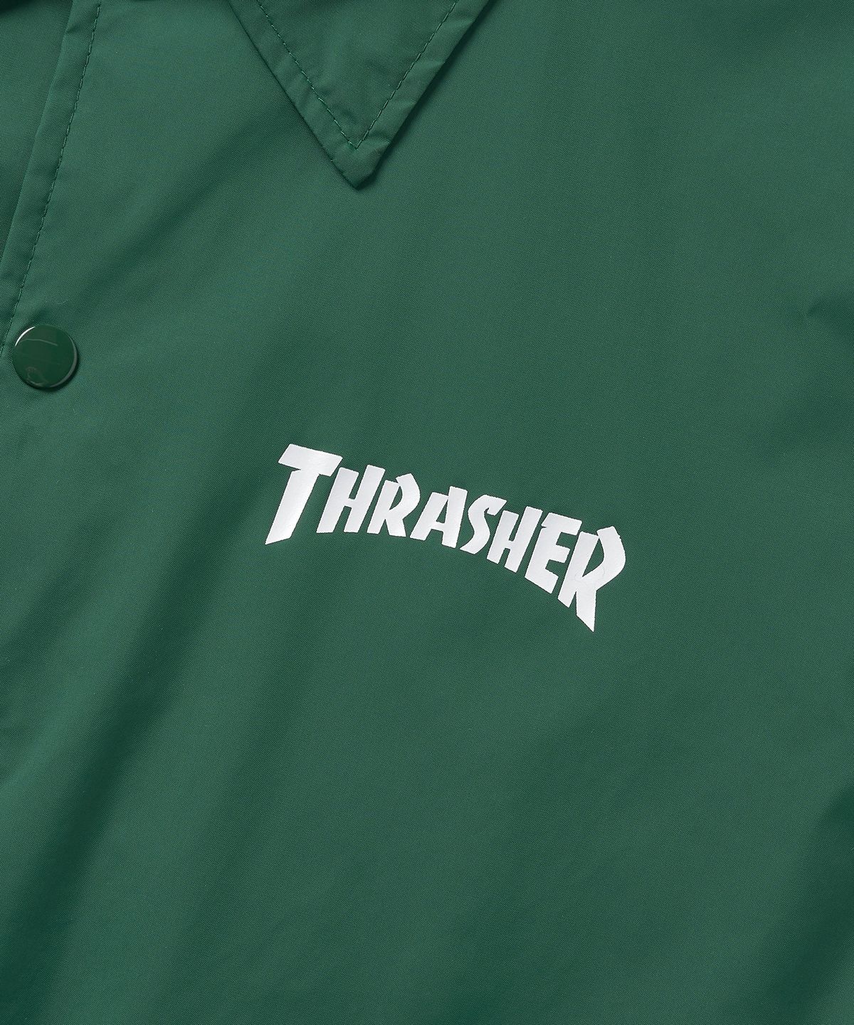 트레셔(THRASHER) 매거진 로고 코치 자켓 그린