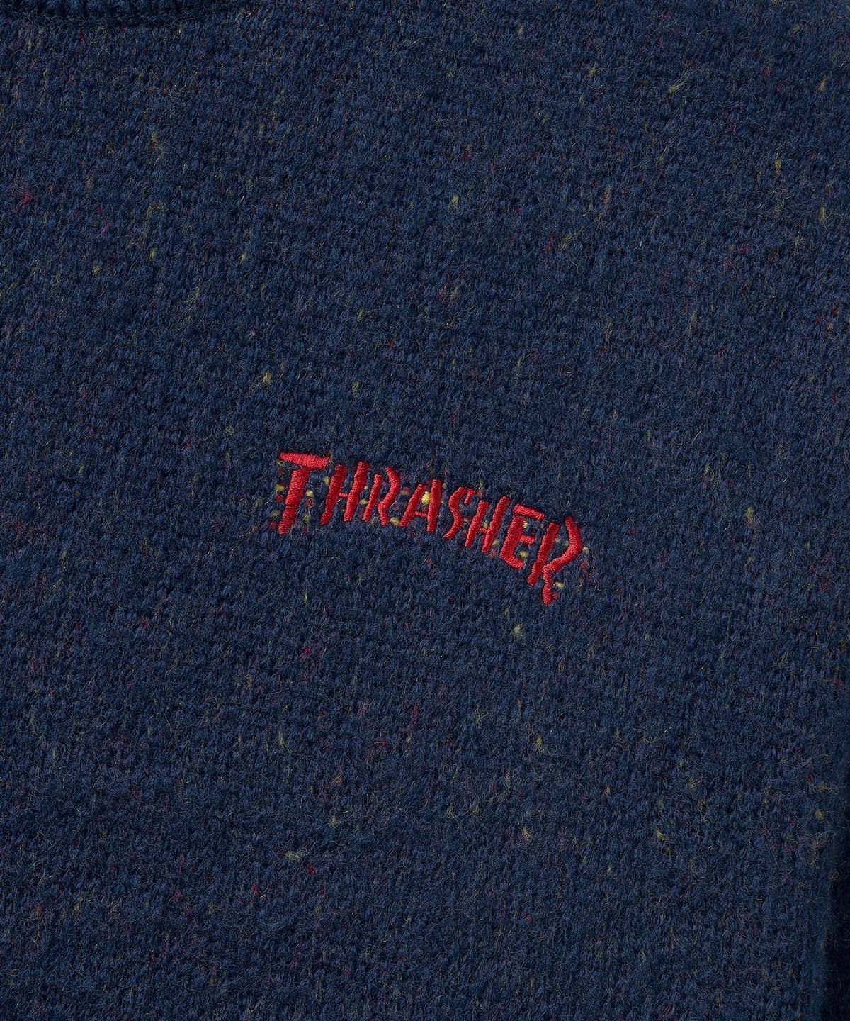 트레셔(THRASHER) 브러시드 오버 플레임 니트 네이비