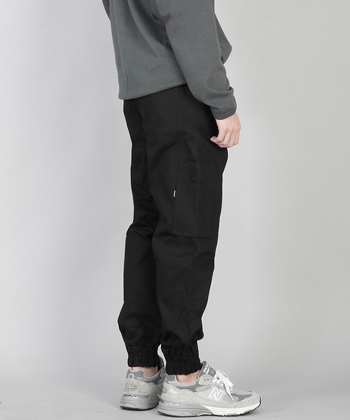 세인트크루(SAINTCREW) 볼드 앵클밴드 카고조거 팬츠 BAC-328 블랙