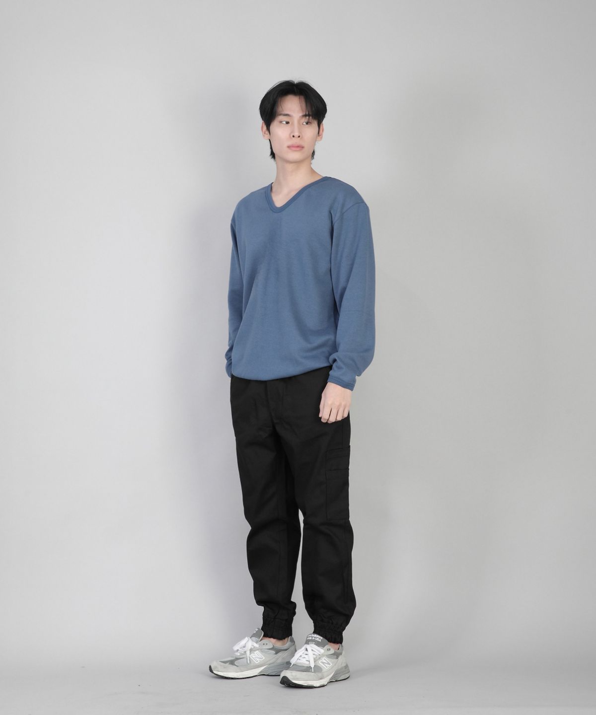 세인트크루(SAINTCREW) 볼드 앵클밴드 카고조거 팬츠 BAC-328 블랙