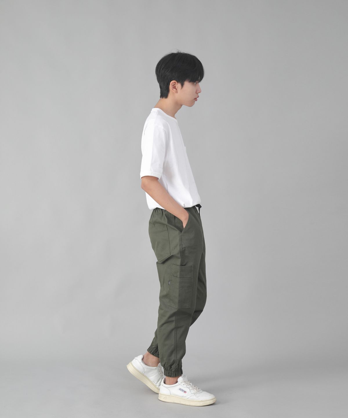 세인트크루(SAINTCREW) 볼드 앵클밴드 카고조거 팬츠 BAC-328 카키