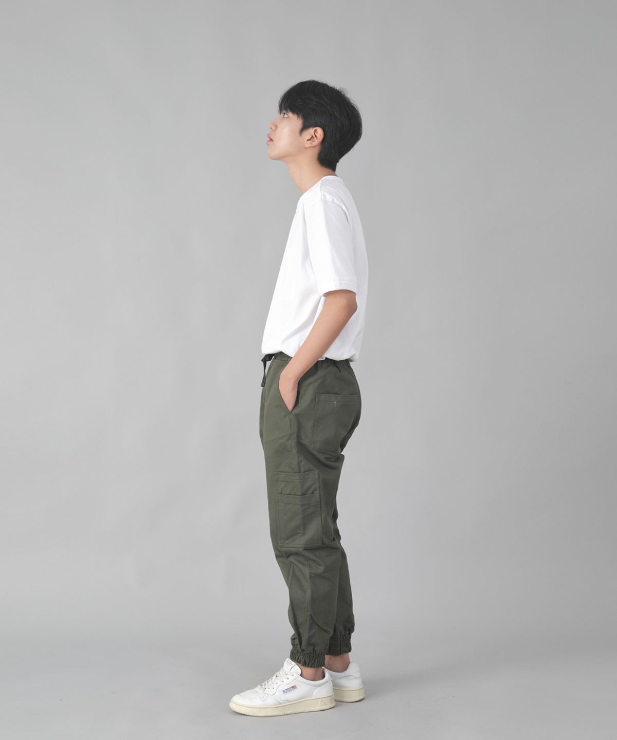 세인트크루(SAINTCREW) 볼드 앵클밴드 카고조거 팬츠 BAC-328 카키