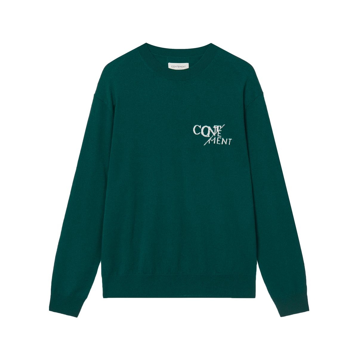 컨티먼트(CONTEMENT) MERINO WOOL CREW-NECK SWEATER_GREEN