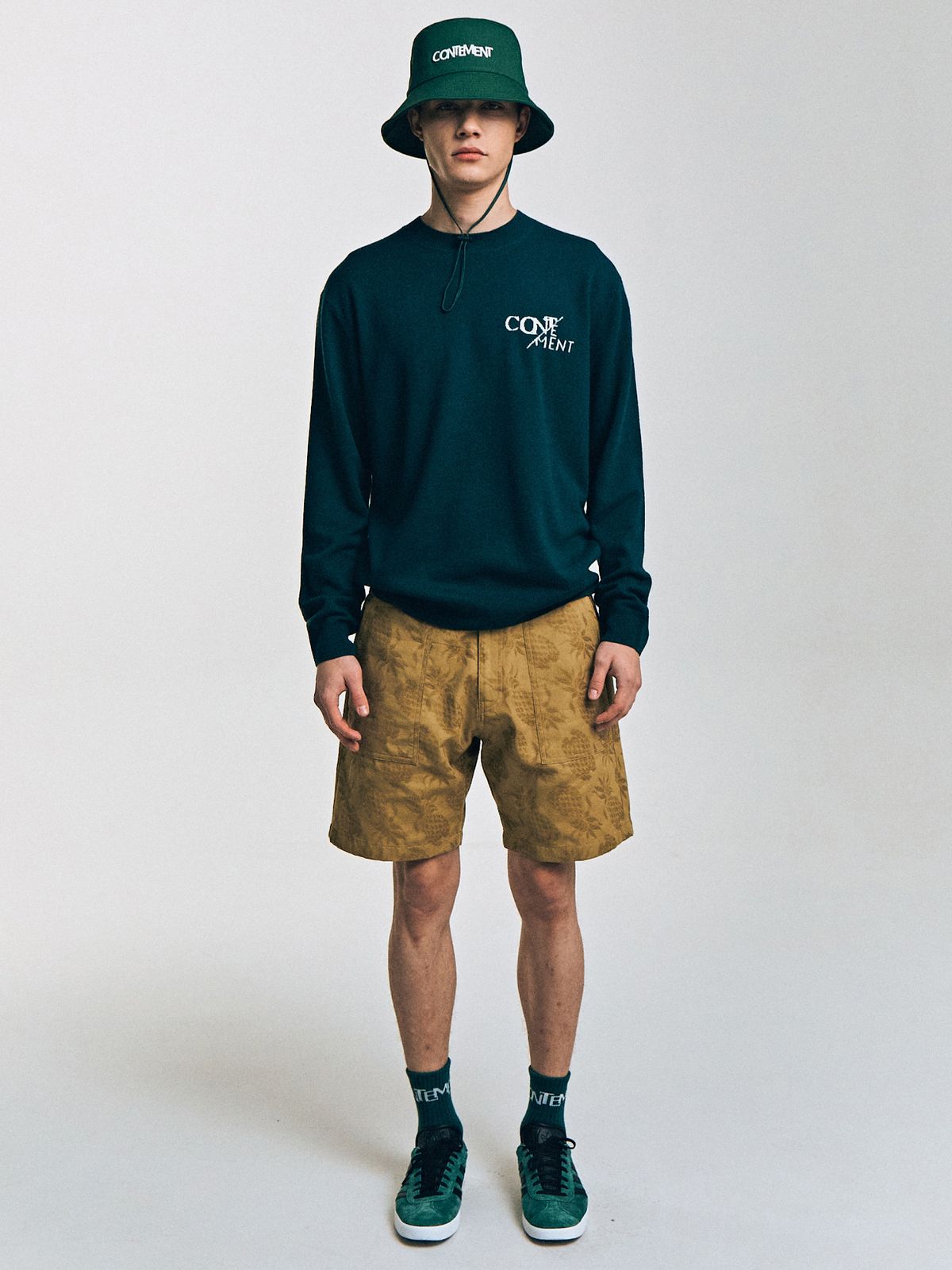 컨티먼트(CONTEMENT) MERINO WOOL CREW-NECK SWEATER_GREEN