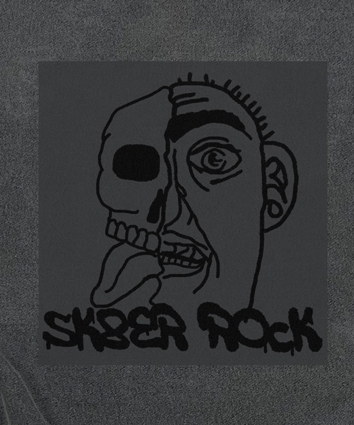 스케이터락(SK8ER ROCK) Drawing Graffiti Pigment Sweatshirt Dark gray