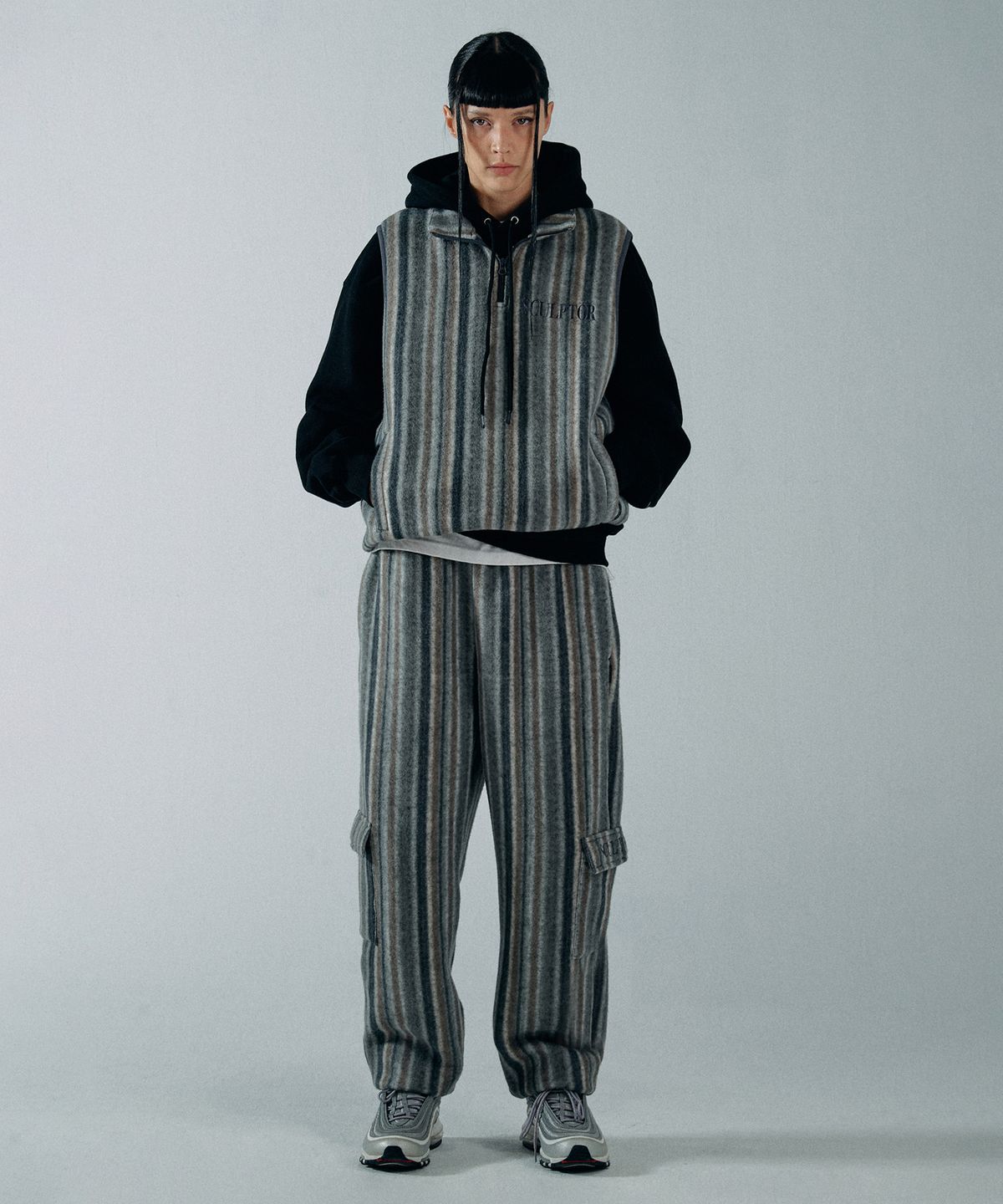 스컬프터(SCULPTOR) Rascal Fleece Cargo Pants Multi Gray