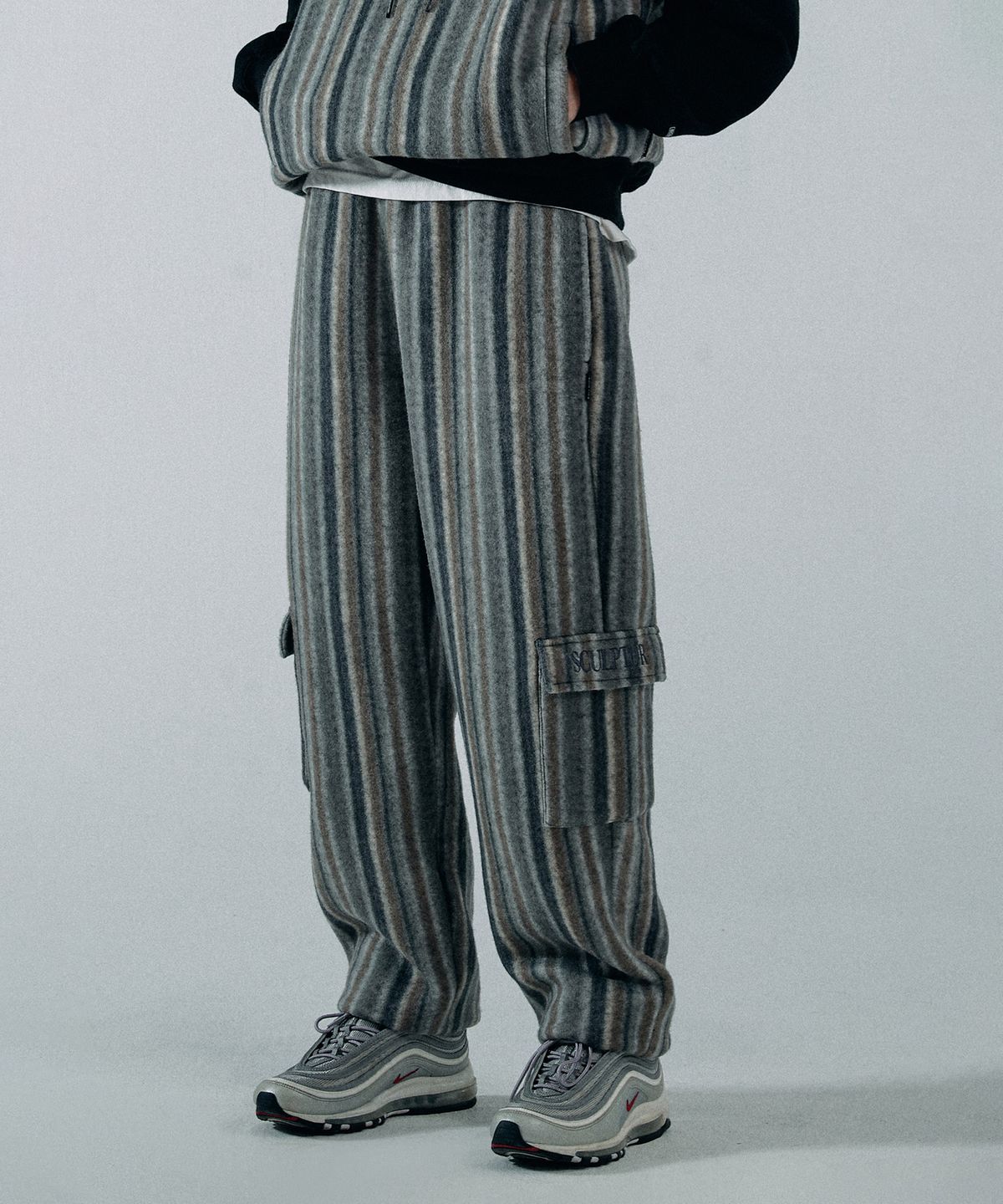 스컬프터(SCULPTOR) Rascal Fleece Cargo Pants Multi Gray