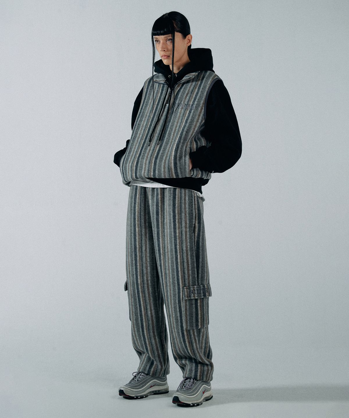 스컬프터(SCULPTOR) Rascal Fleece Cargo Pants Multi Gray