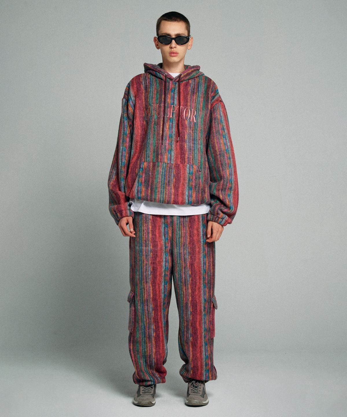 스컬프터(SCULPTOR) Rascal Fleece Cargo Pants Multi Pink