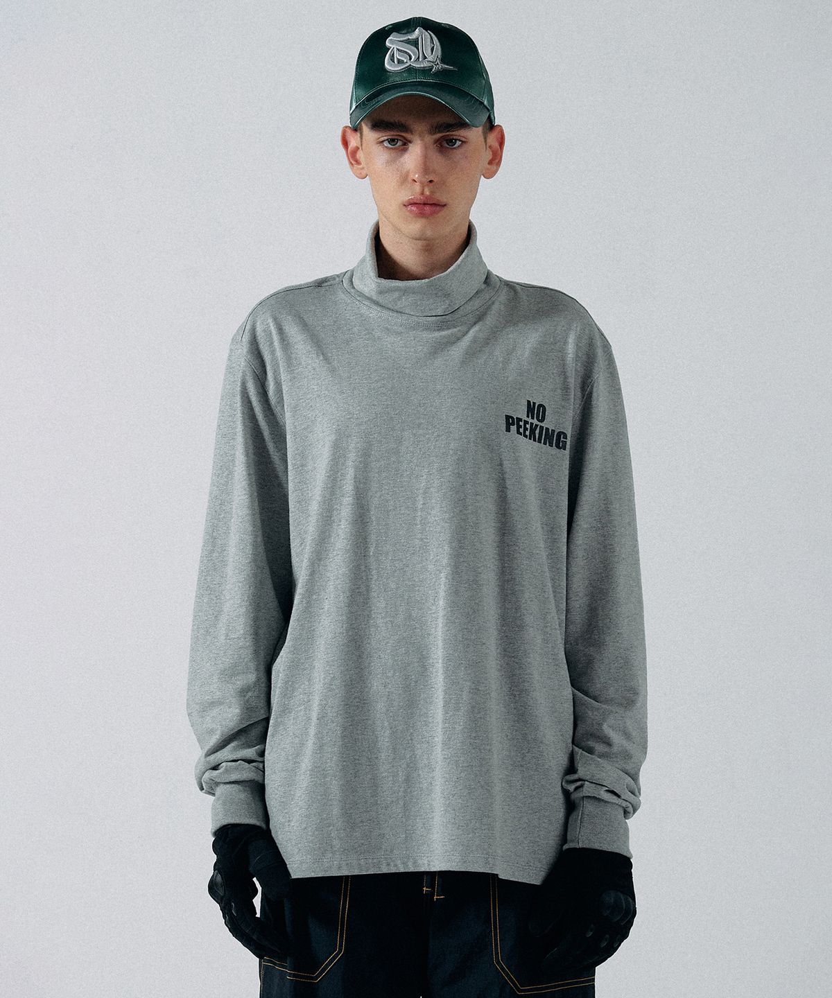스컬프터(SCULPTOR) No Peeking Turtleneck Melange Gray