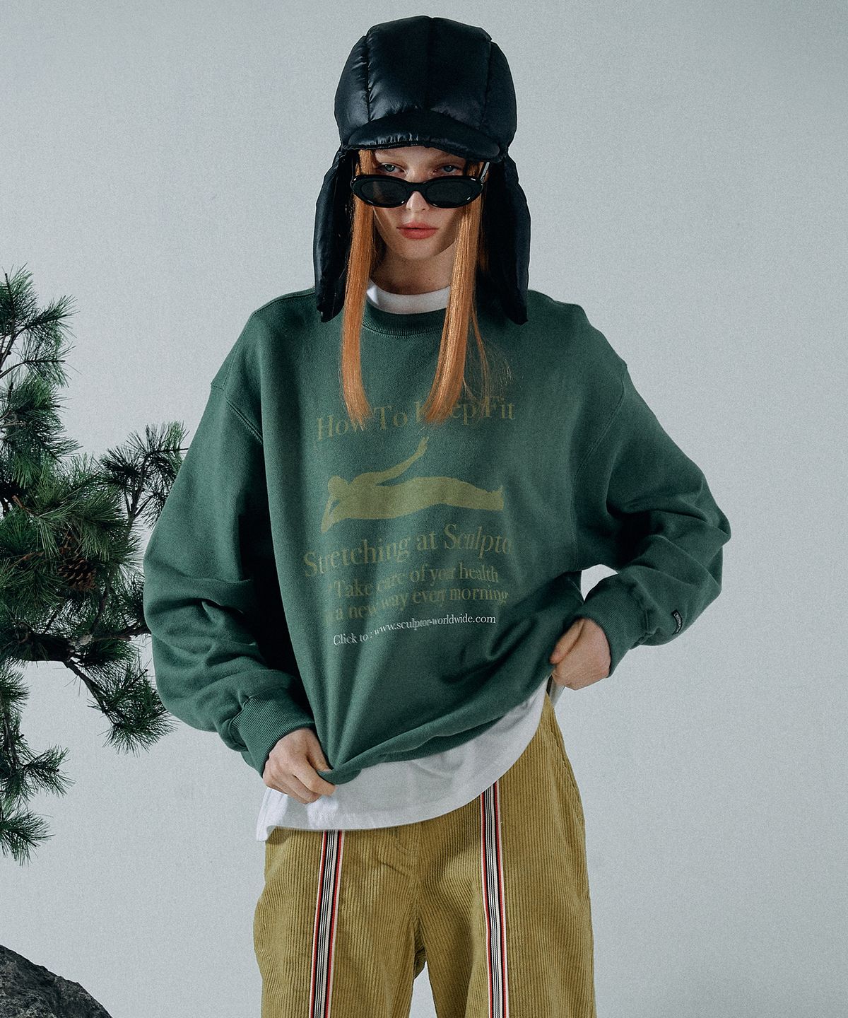 스컬프터(SCULPTOR) Keep Health Sweatshirt D.Sage