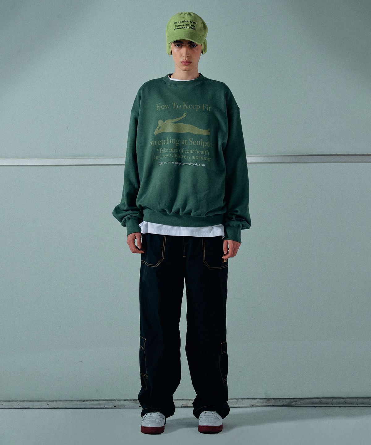 스컬프터(SCULPTOR) Keep Health Sweatshirt D.Sage