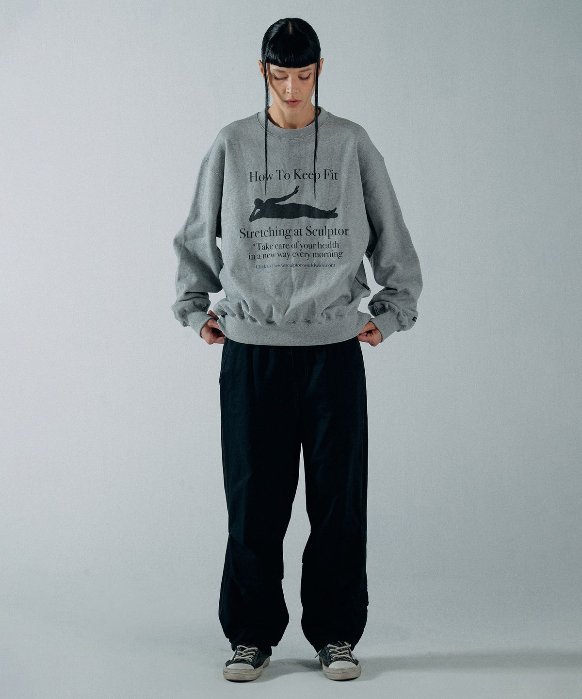 스컬프터(SCULPTOR) Keep Health Sweatshirt Melange Gray