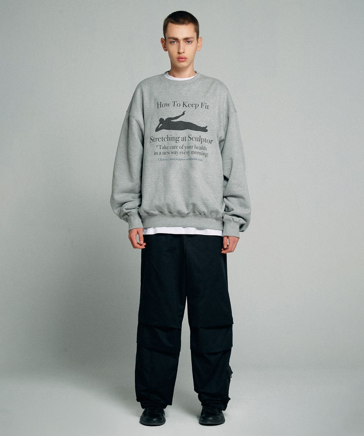 스컬프터(SCULPTOR) Keep Health Sweatshirt Melange Gray
