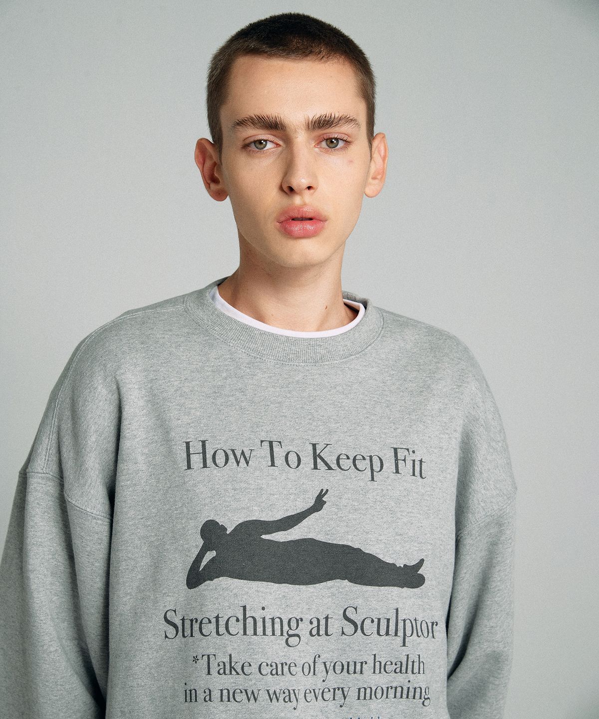 스컬프터(SCULPTOR) Keep Health Sweatshirt Melange Gray