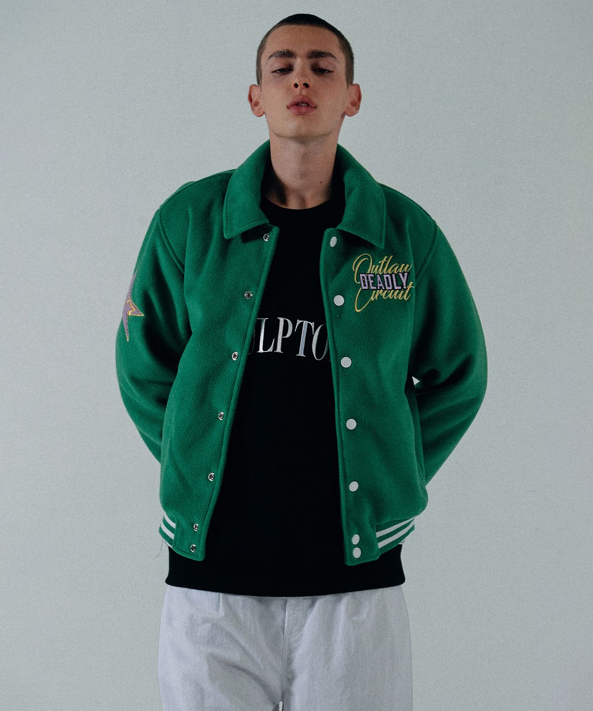 스컬프터(SCULPTOR) Varsity Standard Jacket Green