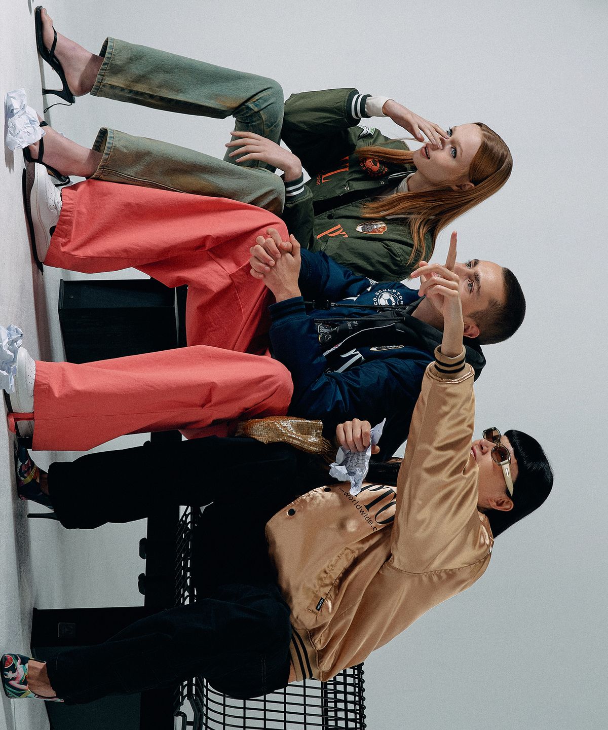 스컬프터(SCULPTOR) Sports Reversible Stadium Jacket Beige/Gold