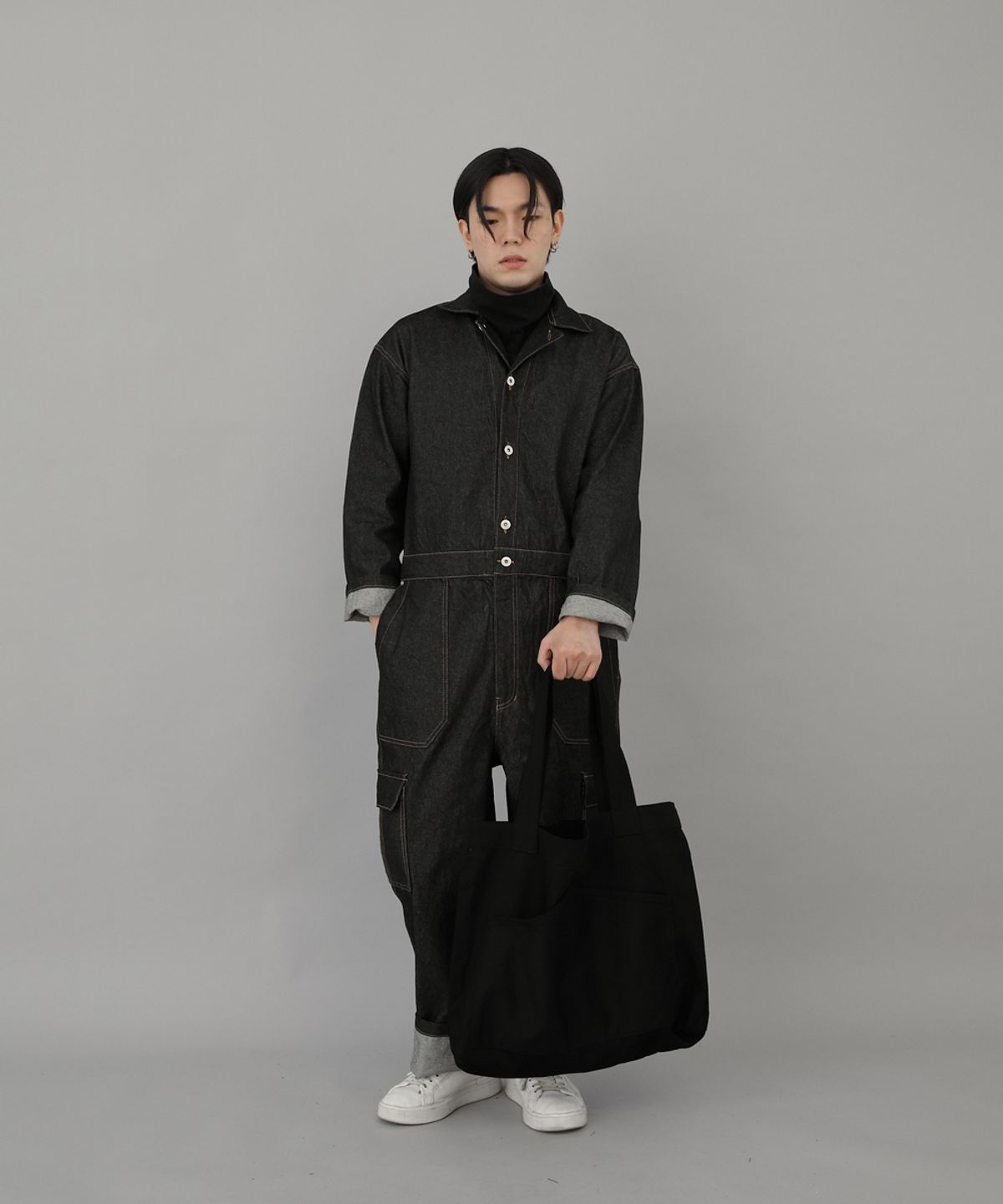 세인트크루(SAINTCREW) 하우스 포켓 빅사이즈 에코백 HP-111 블랙